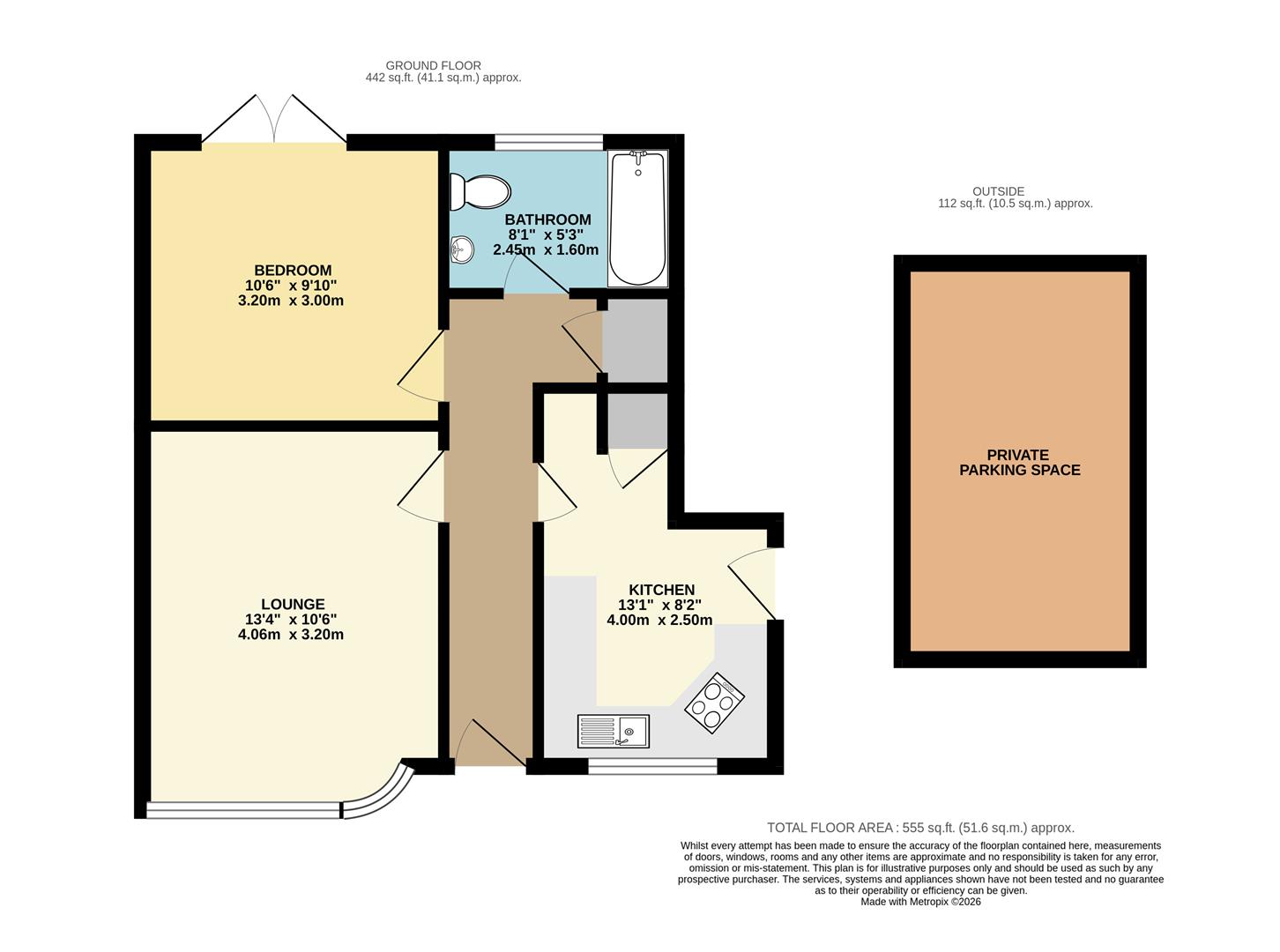 1 Mayflower Flats, Drew Street, Brixham floorplan