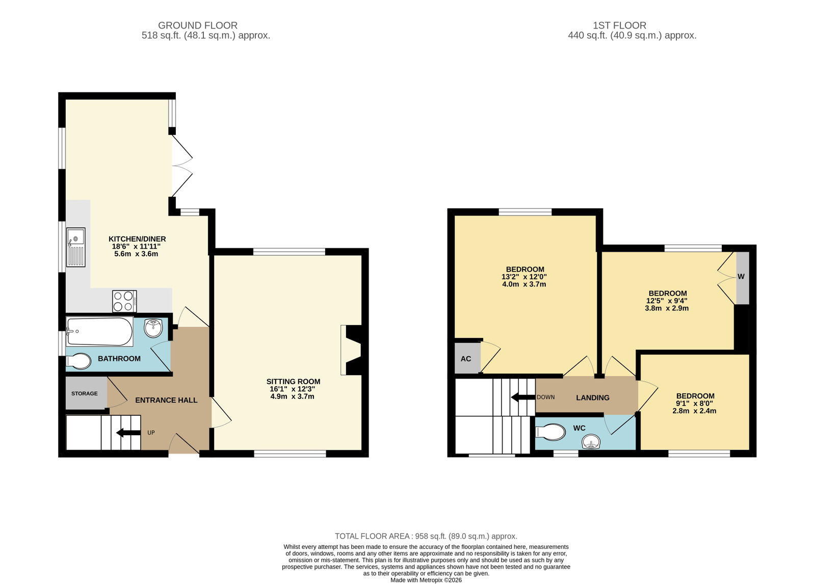 5, Hydefields, Upton-upon-Severn floorplan