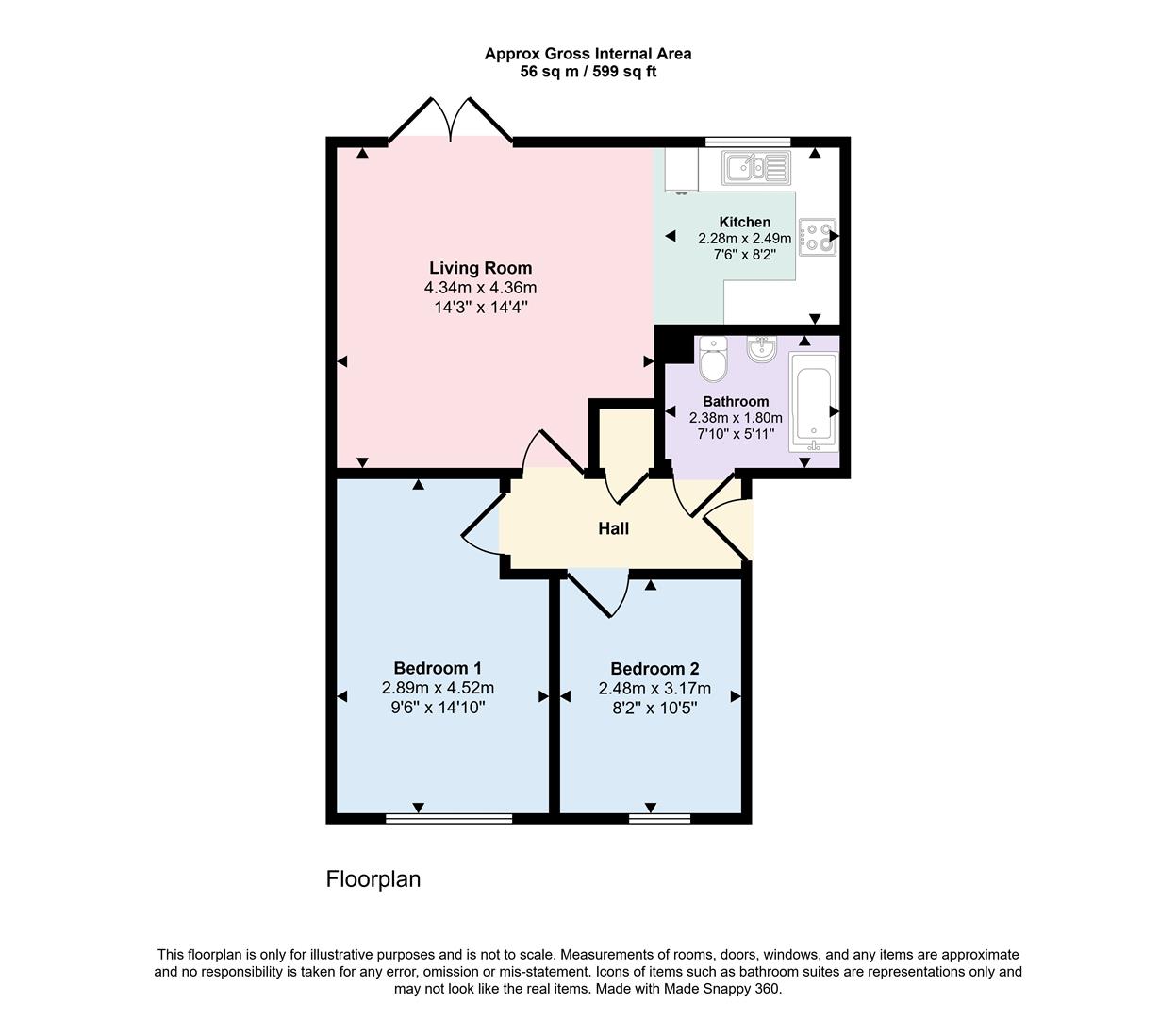 Flat 32 The Horizons, Moss Lane, Bolton floorplan