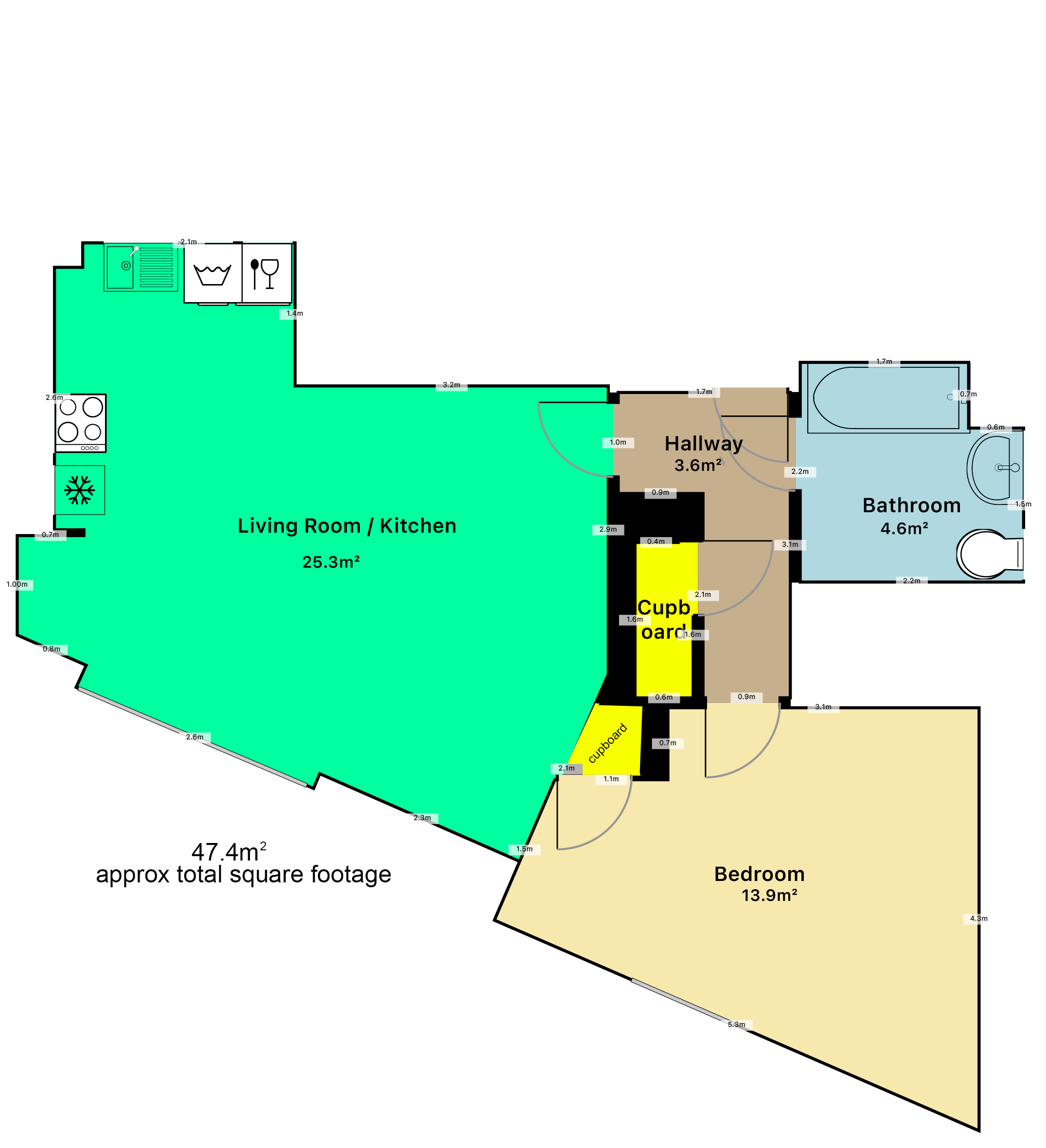 22 McMillan Street, London floorplan