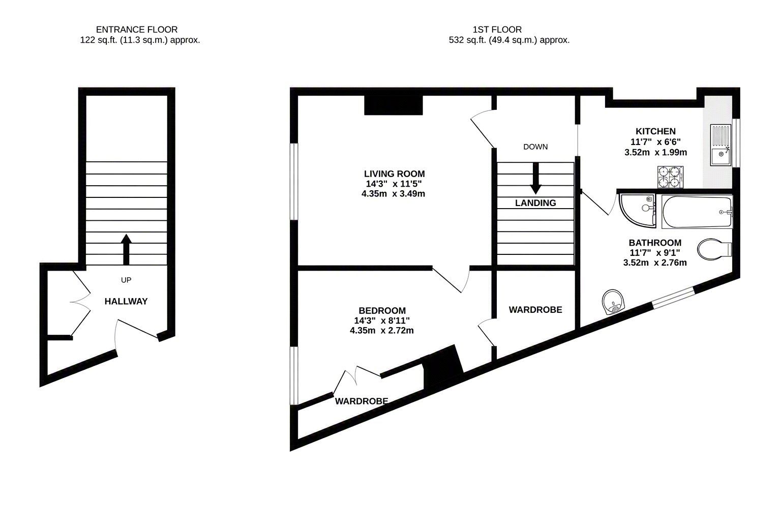 26a,, Brunswick Place, Devon floorplan