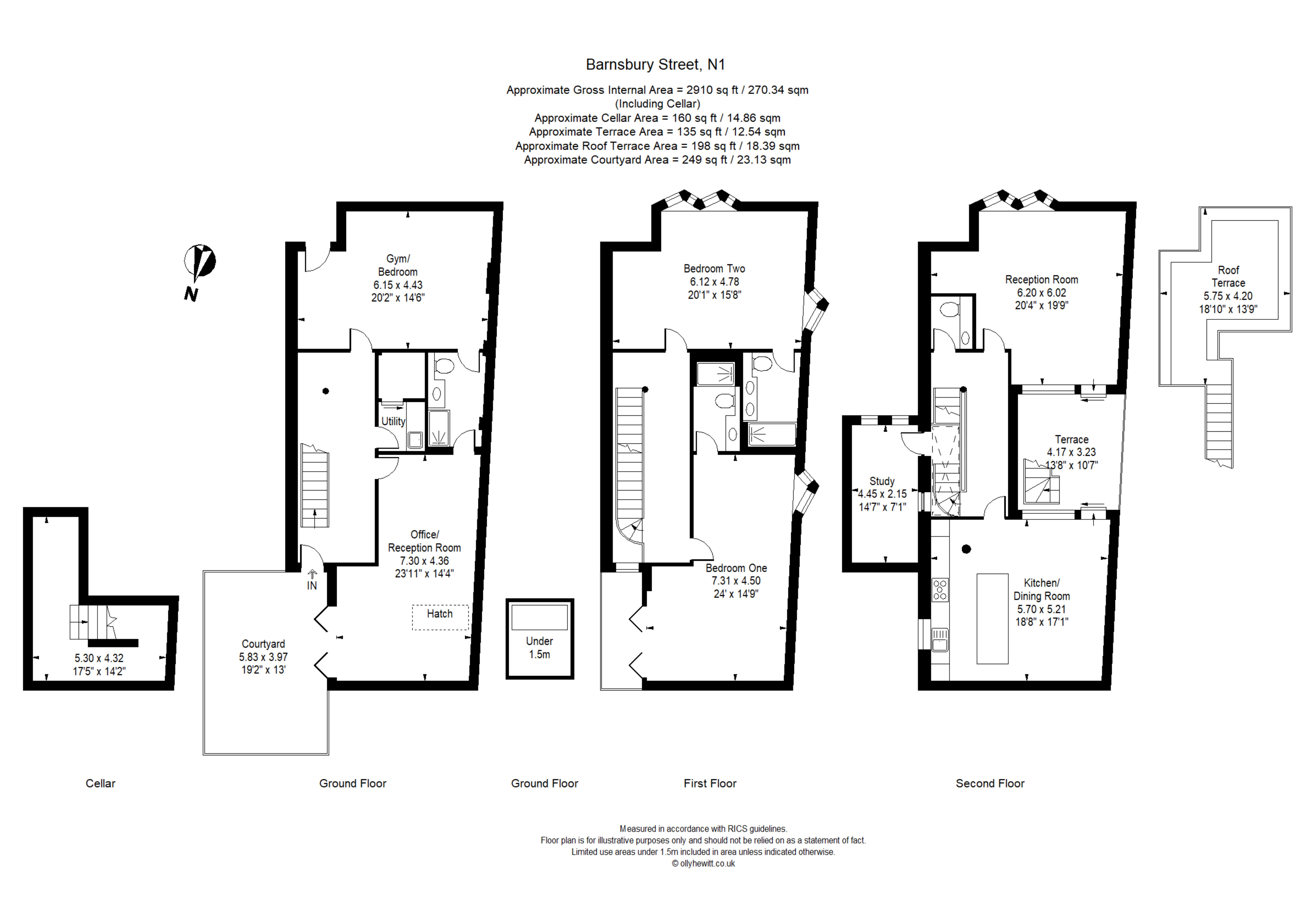 1, Barnsbury Street, London floorplan