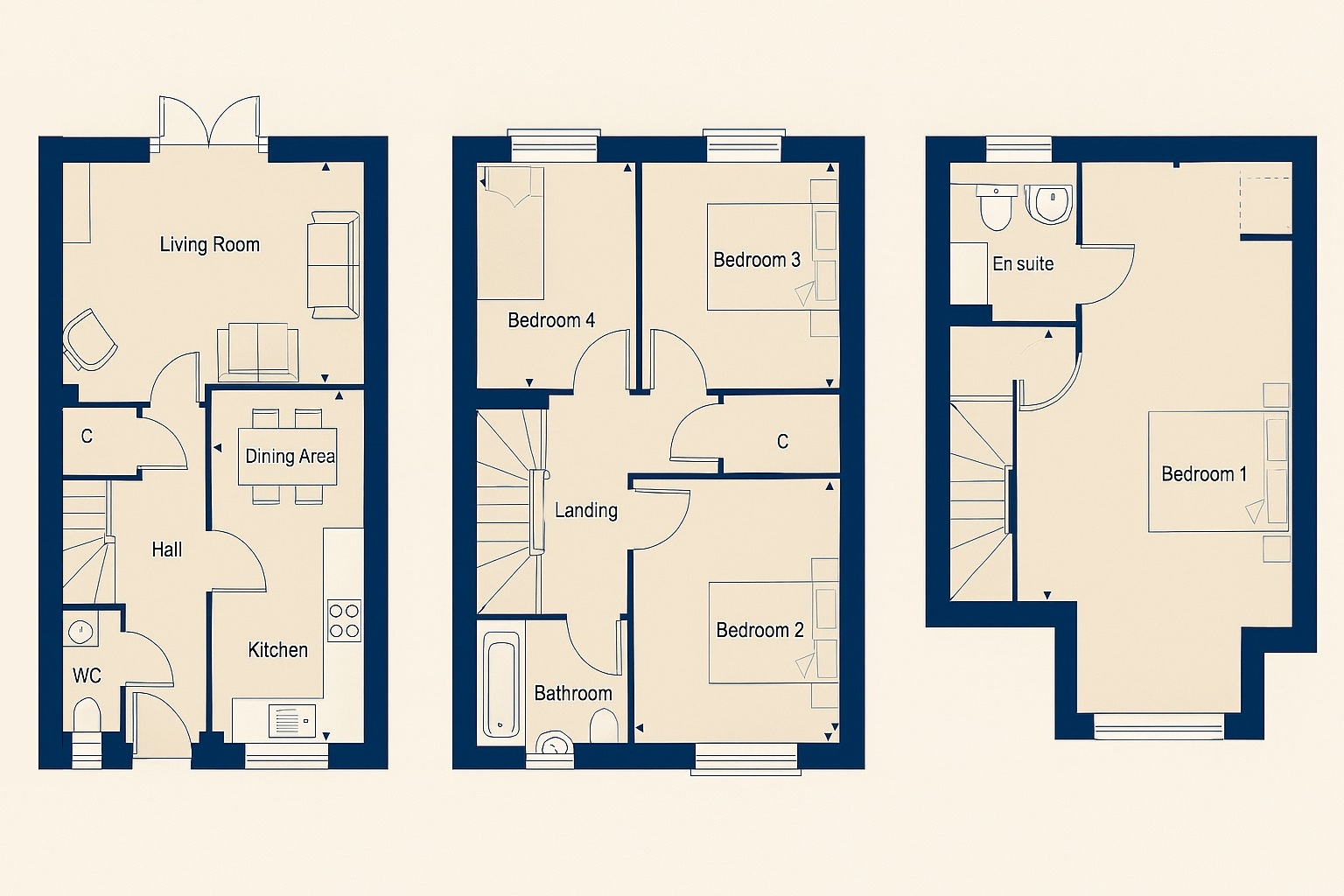 The Filey(plot 584), Kilnwood Vale, Millpond Lane, Horsham floorplan