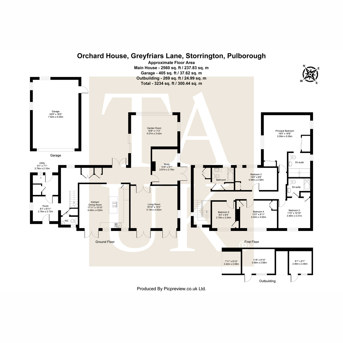 Orchard House, Greyfriars Lane, Pulborough floorplan