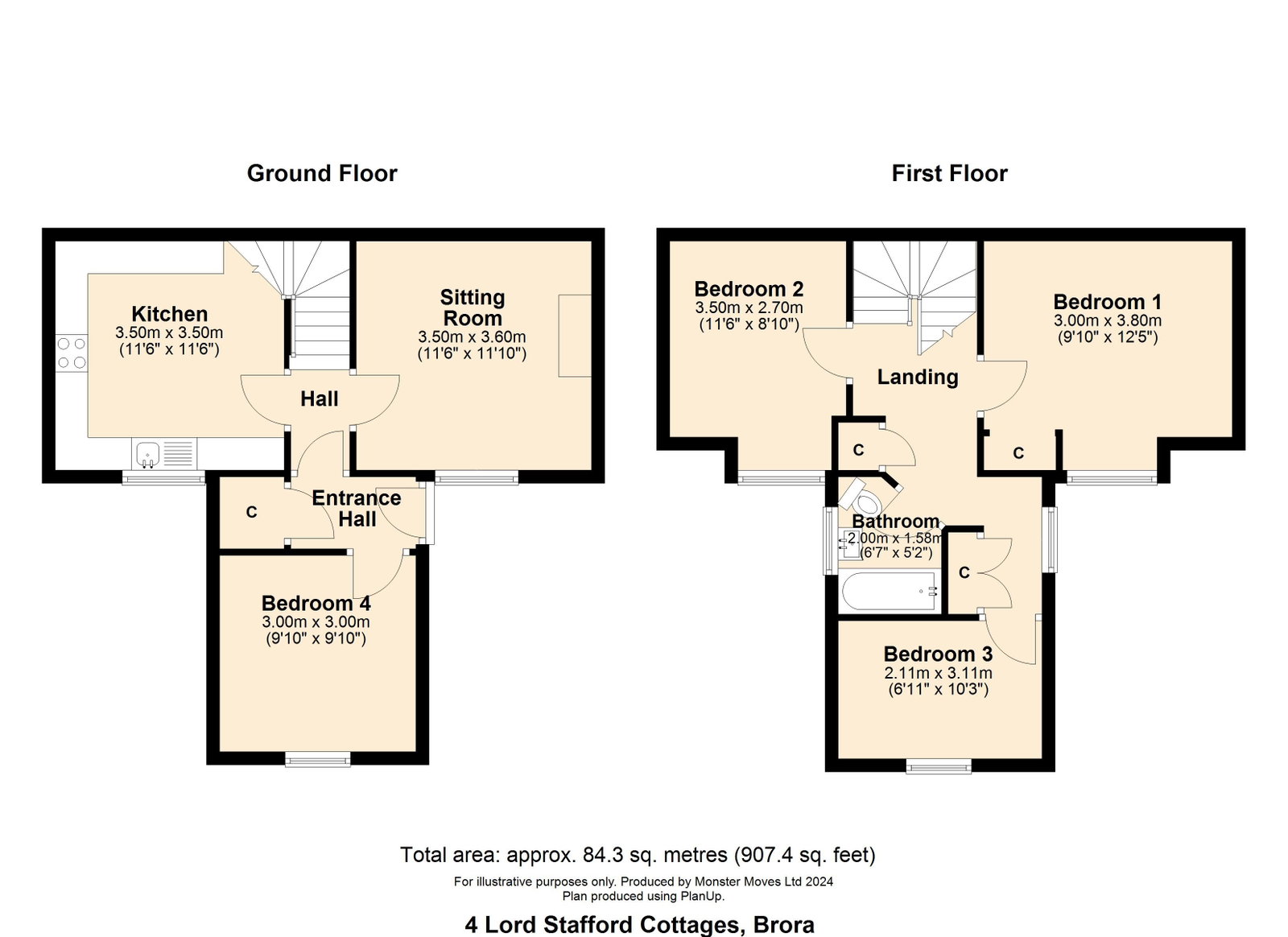 4, Lord Stafford Cottages, Brora floorplan