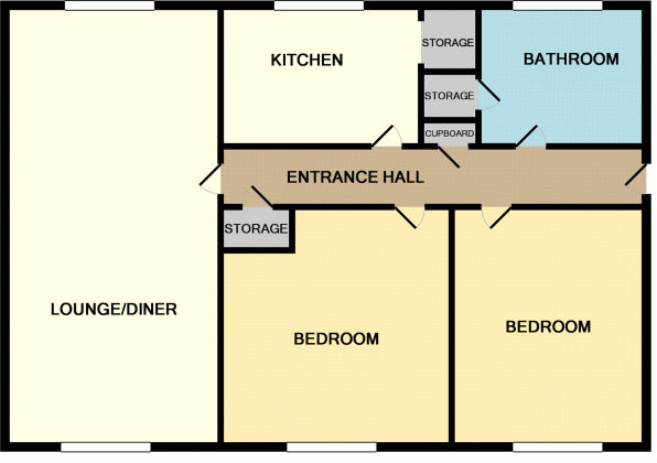 2 Bedrooms Flat for sale in Turpin Avenue, Collier Row, Romford RM5