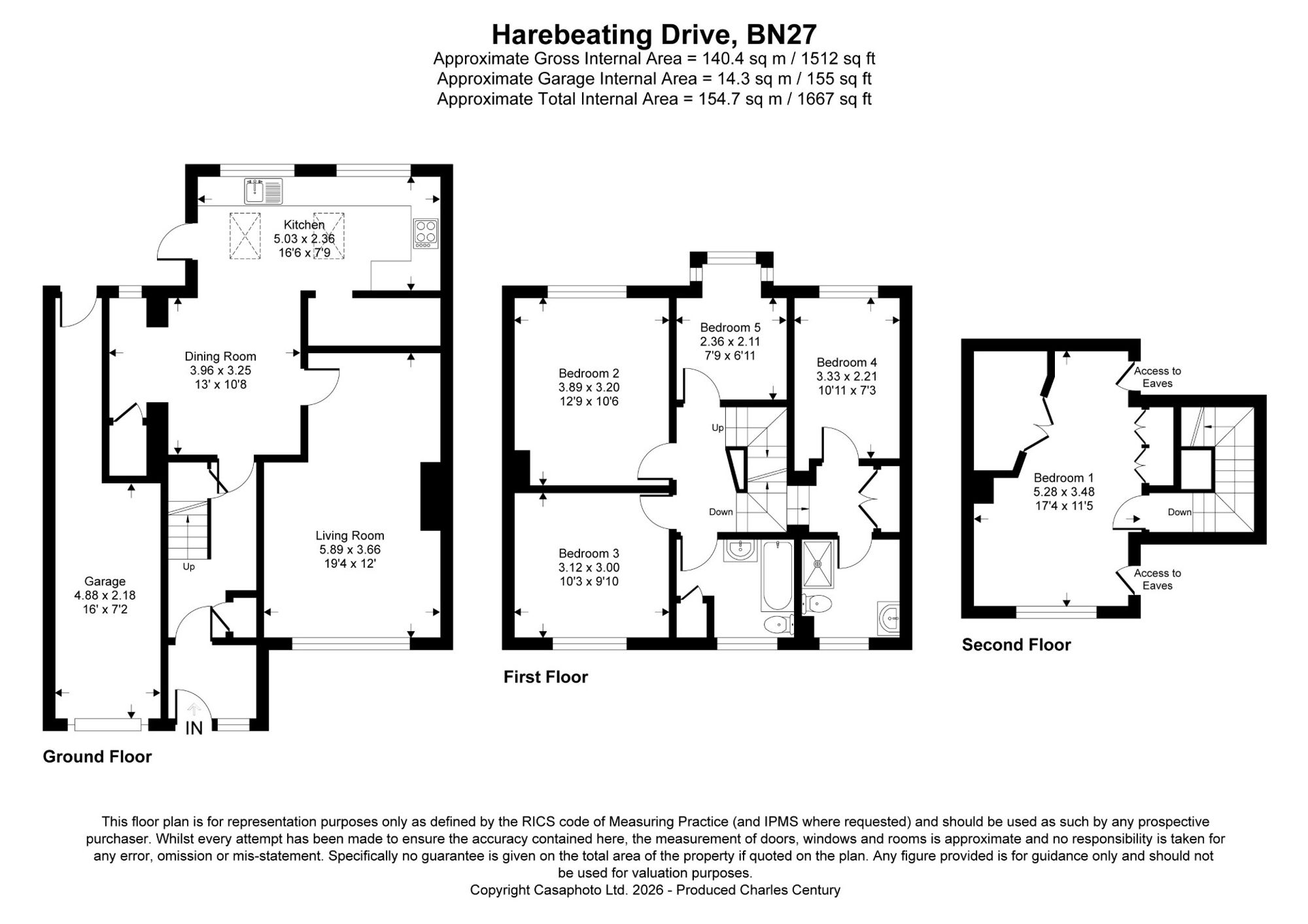 74 Harebeating Drive, Hailsham floorplan