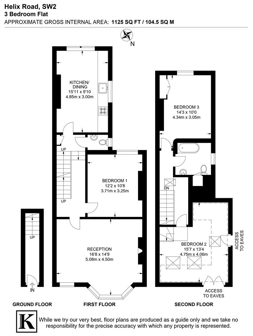 2B, Helix Road, London floorplan