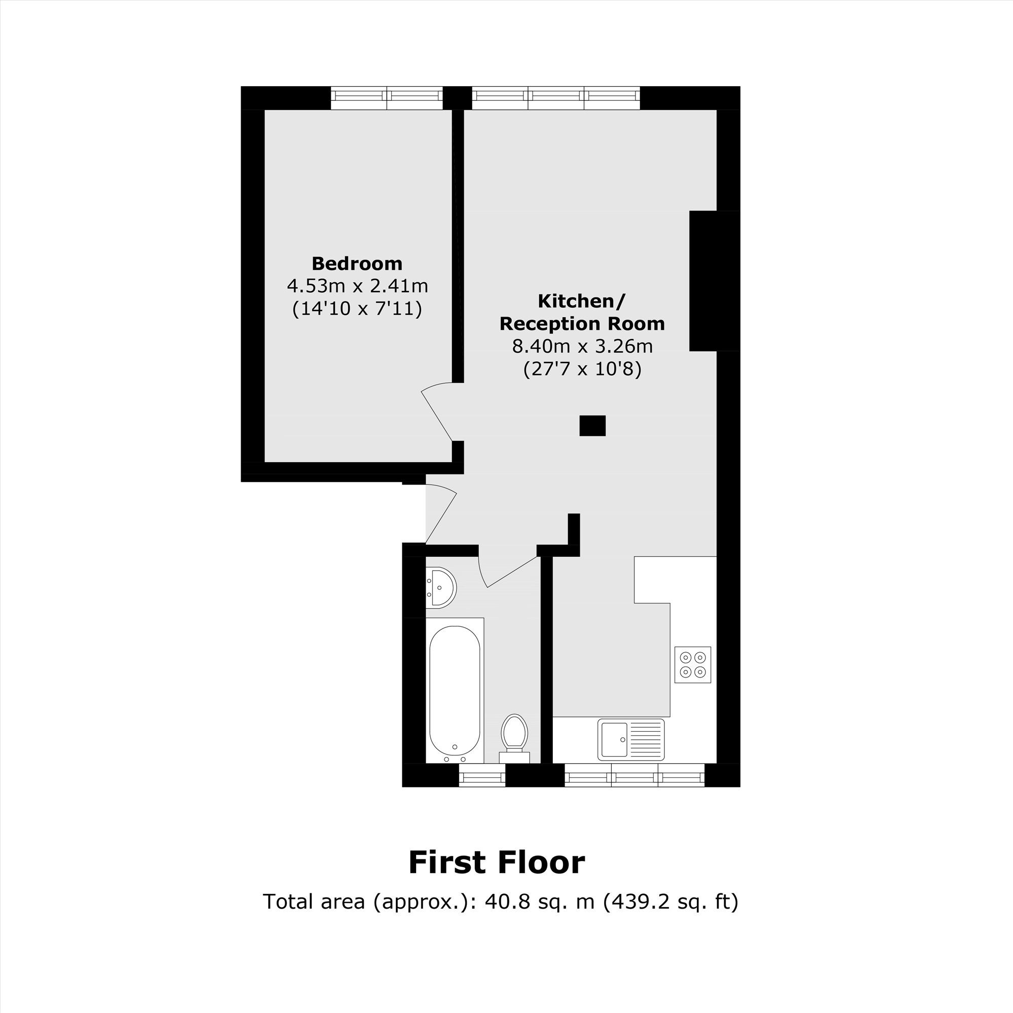 Flat 1, 30, St Cross Street, London floorplan
