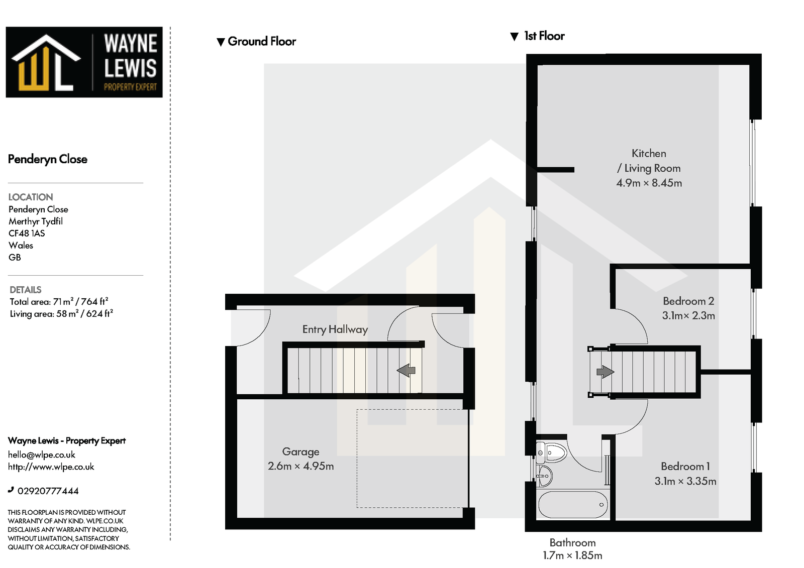 22, Penderyn Close, Merthyr Tydfil floorplan