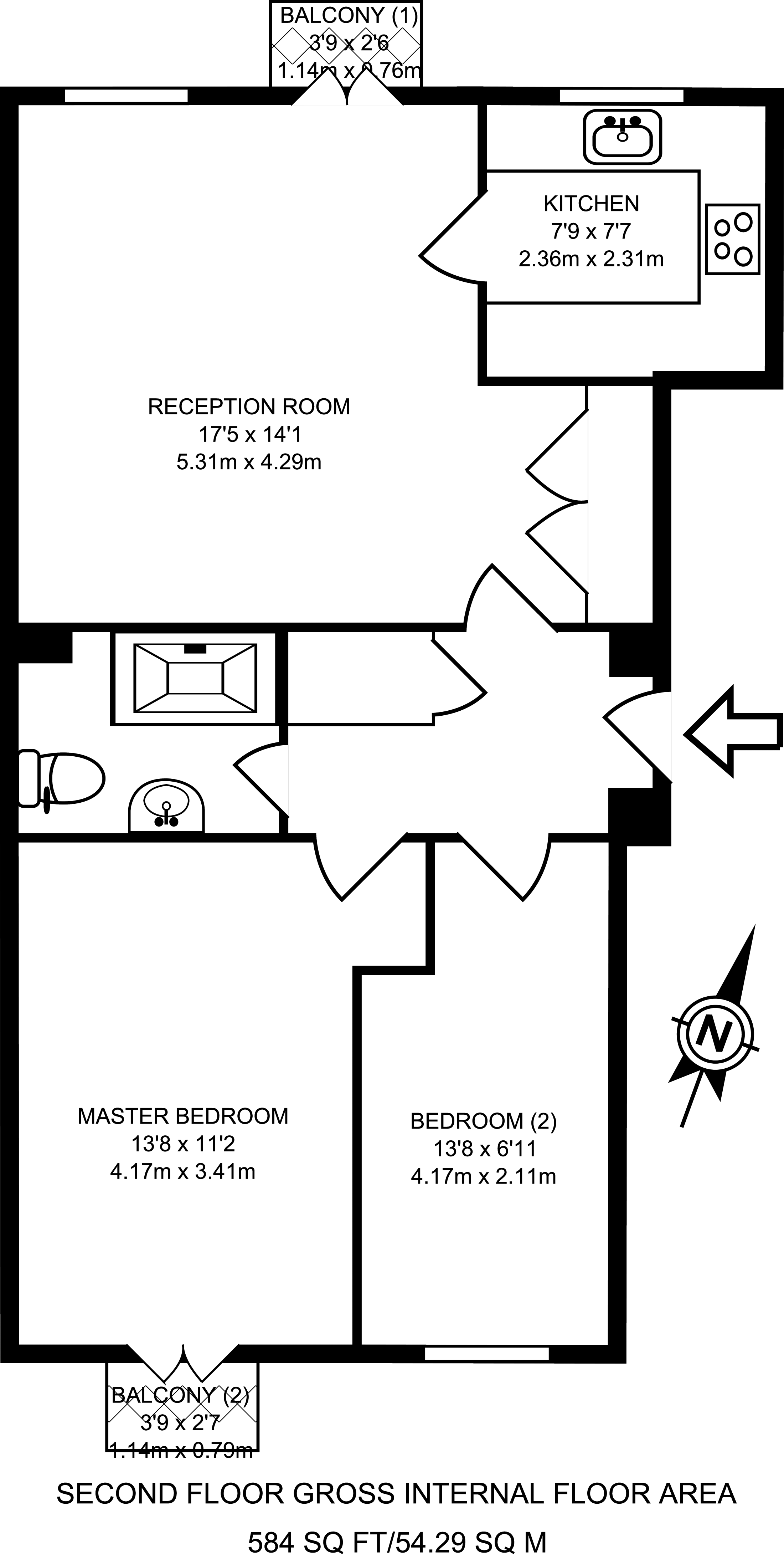2 Bedrooms Flat to rent in Lancaster Hall, Royal Docks E16