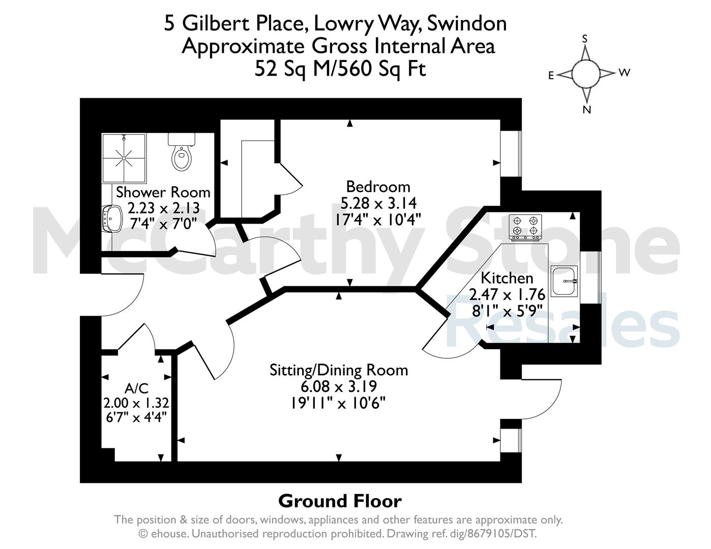 5 Gilbert Place, Lowry Way, Swindon floorplan