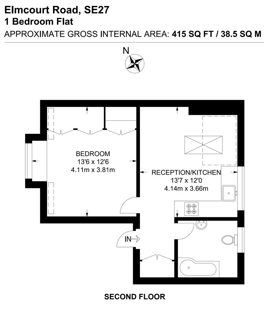 Flat 6, 28, Elmcourt Road, London floorplan