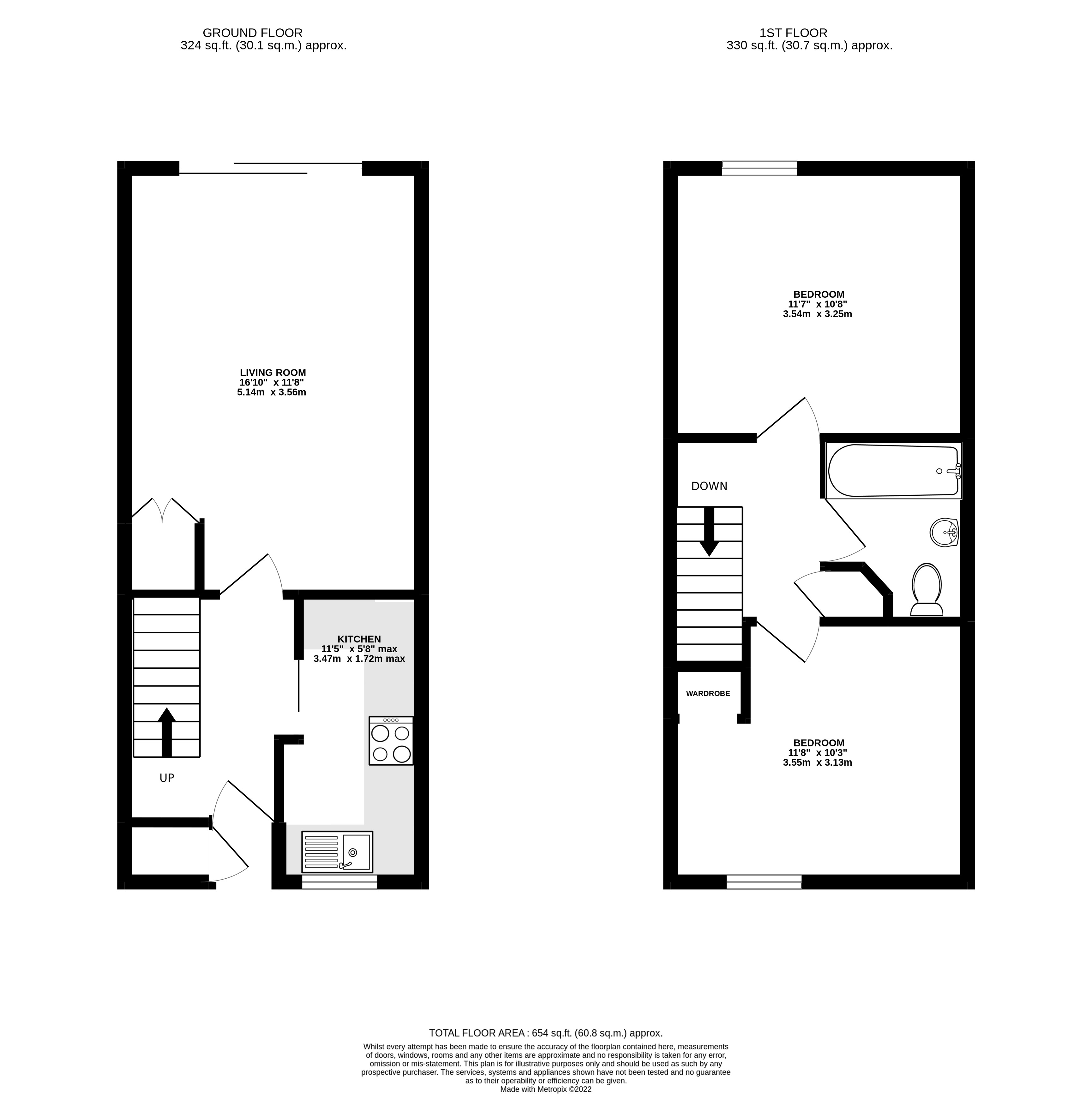 Maple Close, Ash Vale, Aldershot, Surrey GU12, 2 bedroom terraced house
