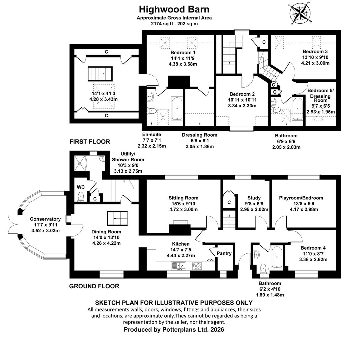 Highwood Barn, Bunkers Lane, Rookley floorplan