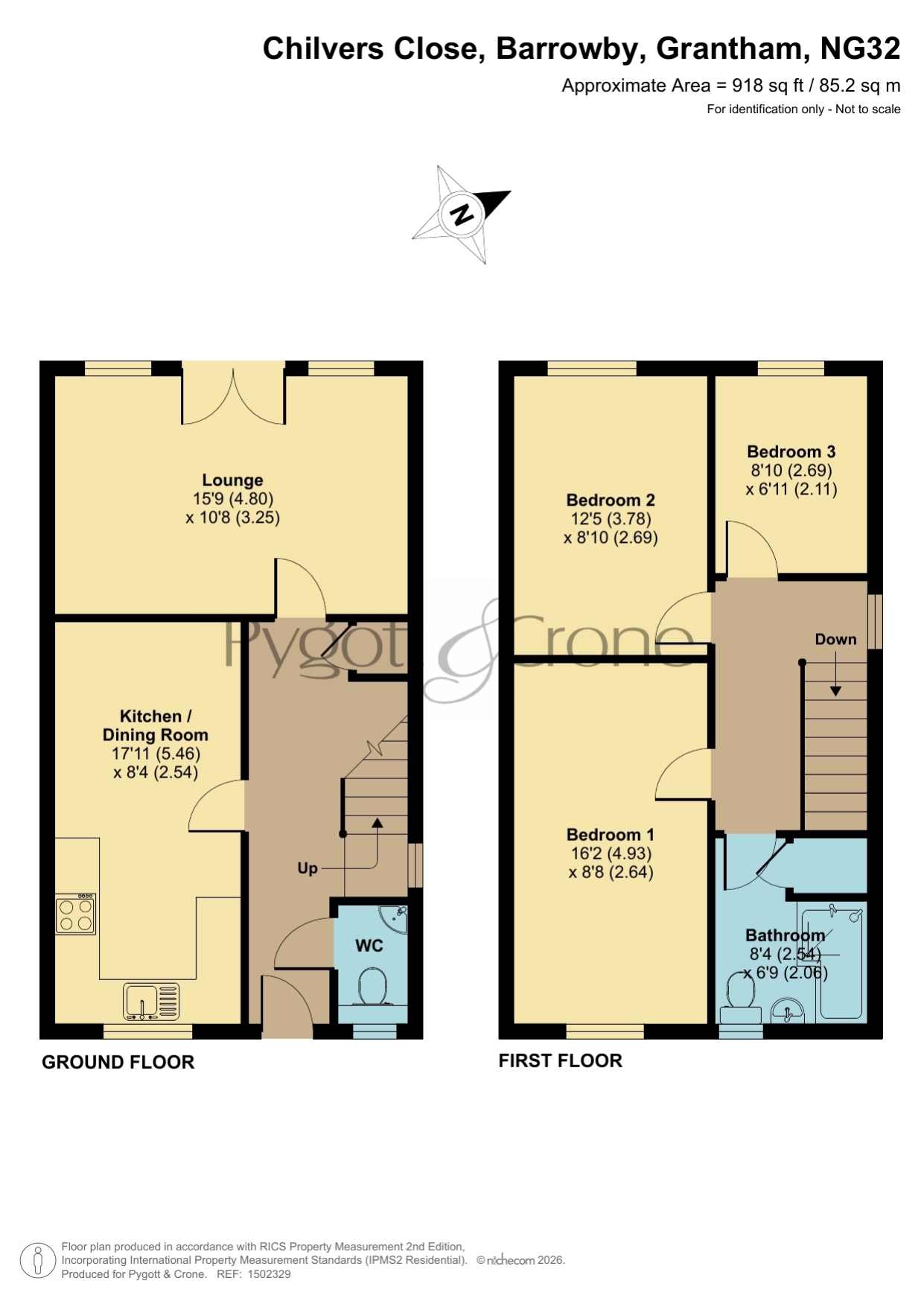 21, Chilvers Close, Grantham floorplan