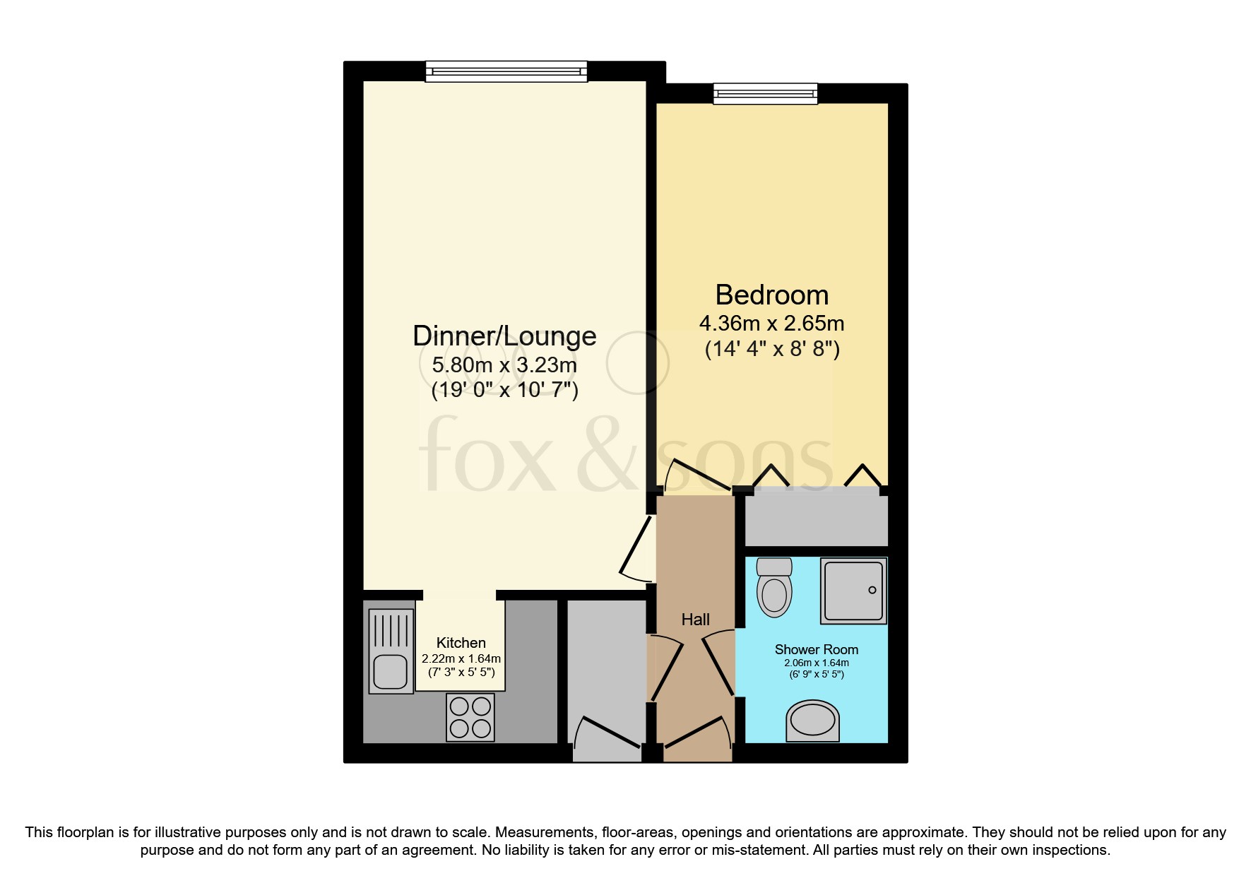 Flat 56, Park View Court, 18, Queens Park West Drive, Bournemouth floorplan