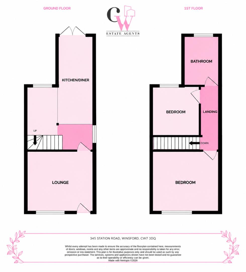 345, Station Road, Winsford floorplan