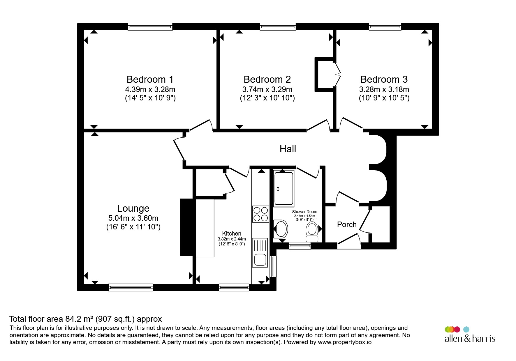 1/2, 11, Loch Laidon Street, Glasgow floorplan