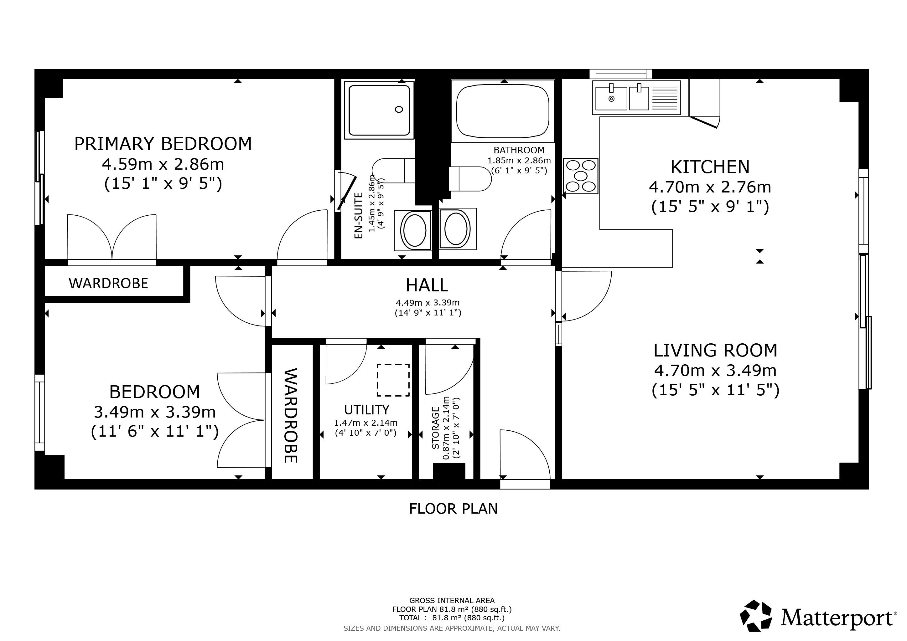 Meadowside Quay Square, Flat 2/1, Glasgow Harbour floorplan