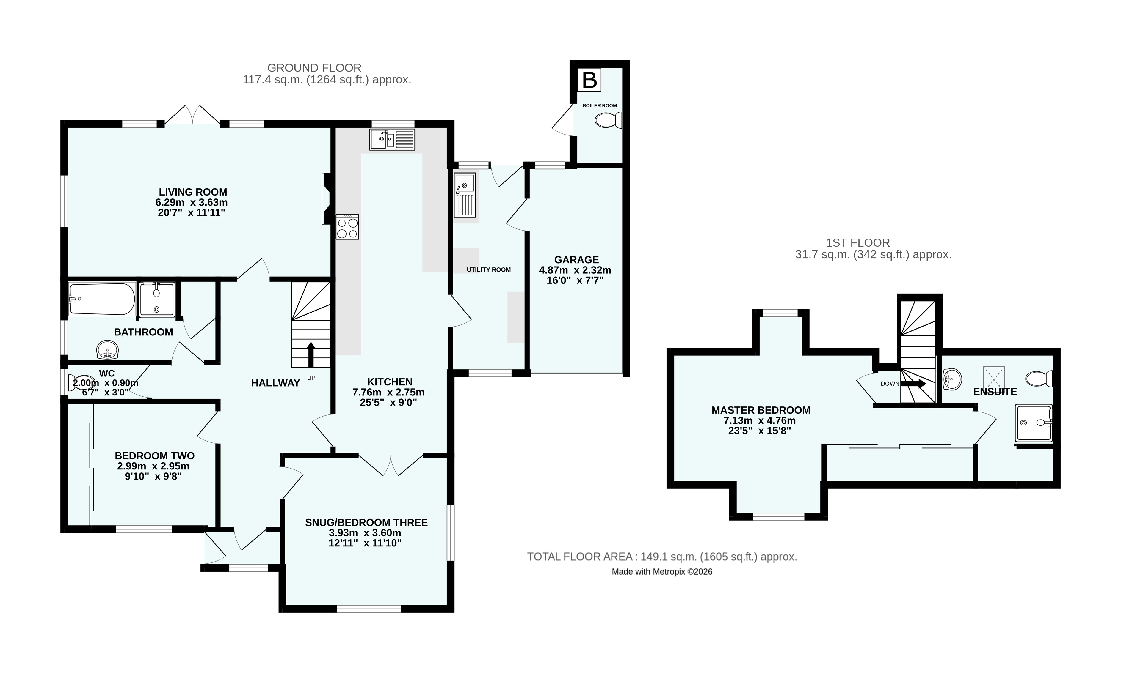 Karibuni,, Offwell, Devon floorplan
