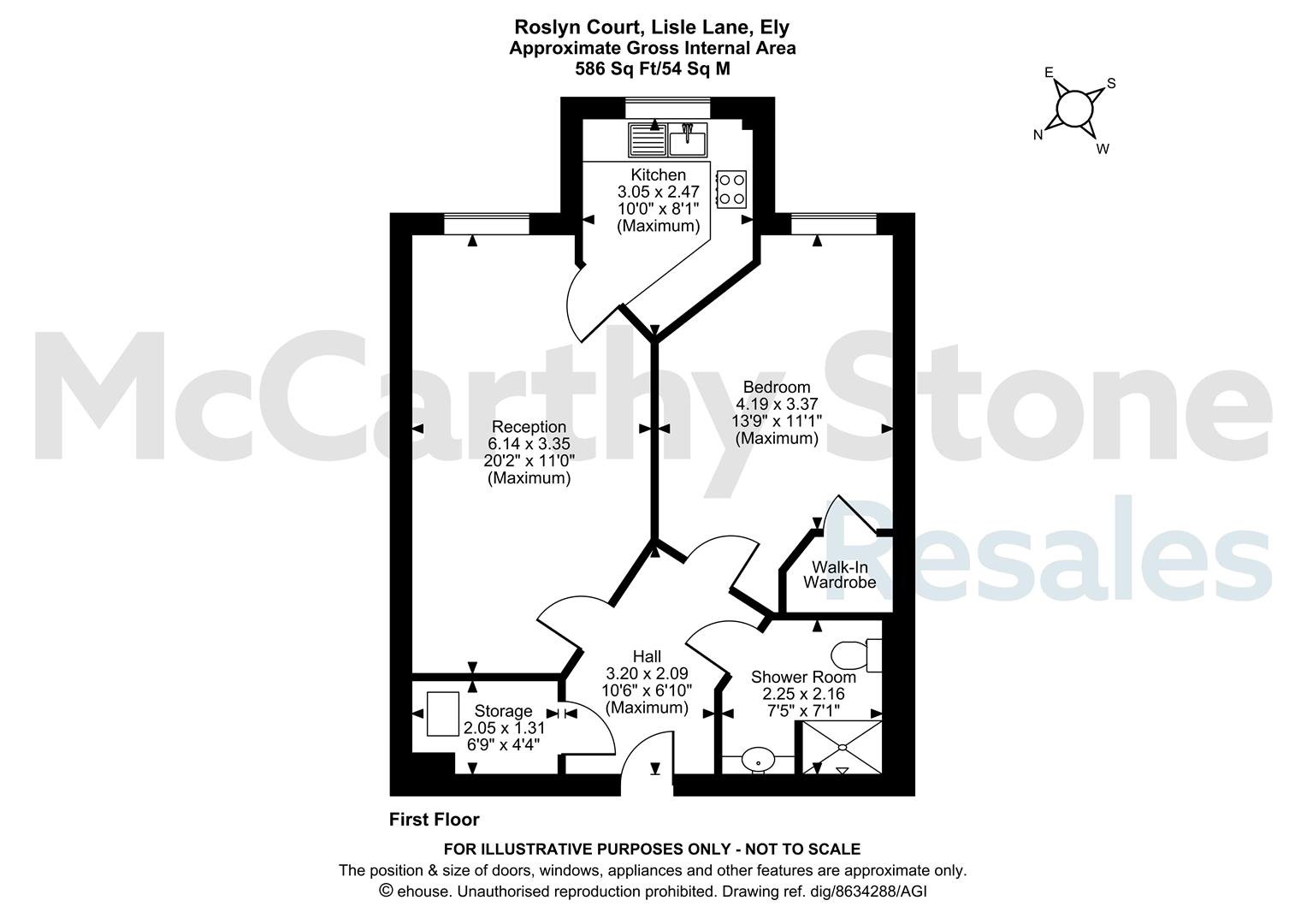 54 Roslyn Court, Lisle Lane, Ely floorplan