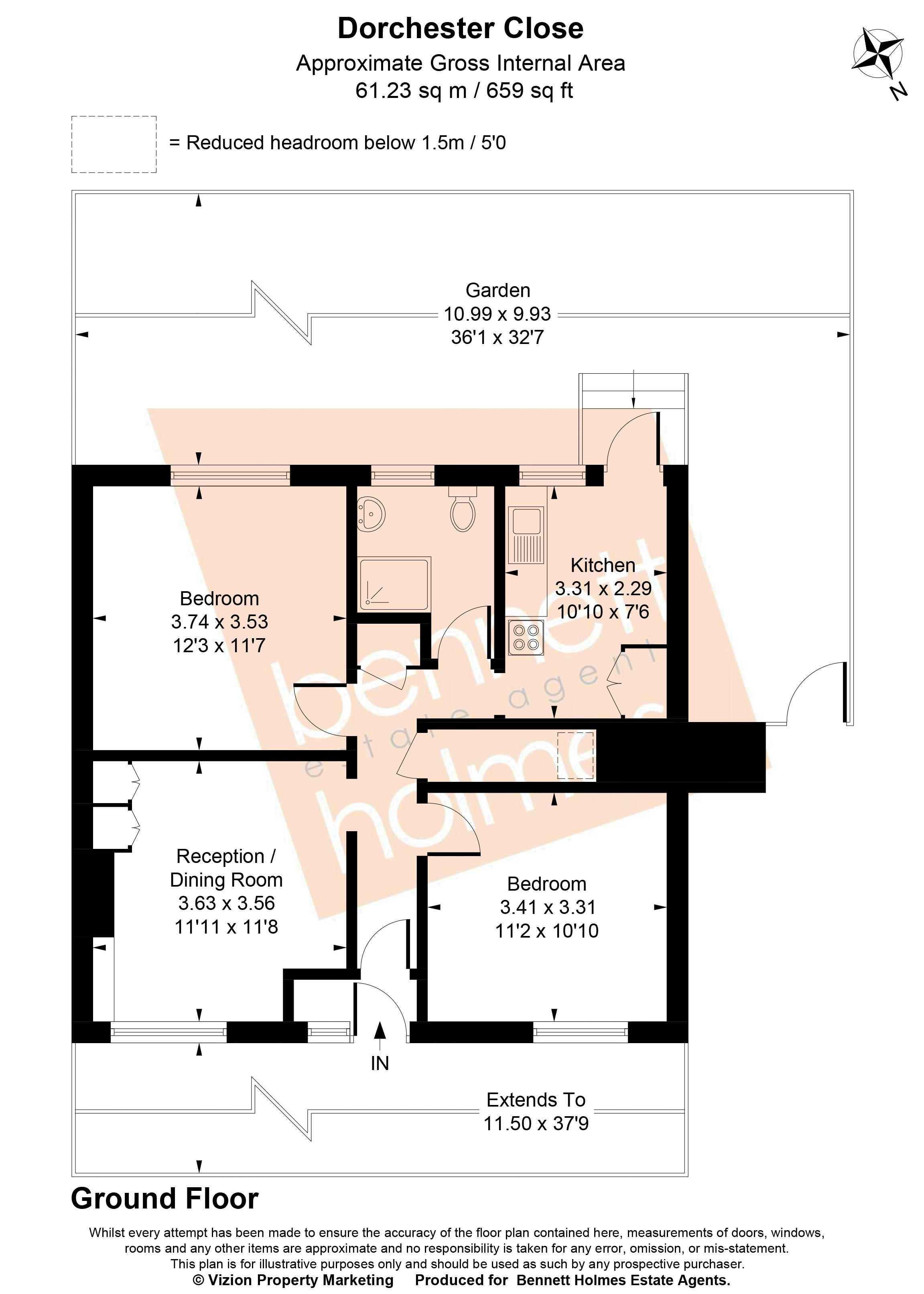 16, Dorchester Close, Northolt floorplan