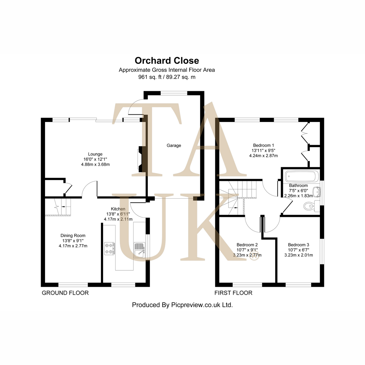 17, Orchard Close, Reading floorplan