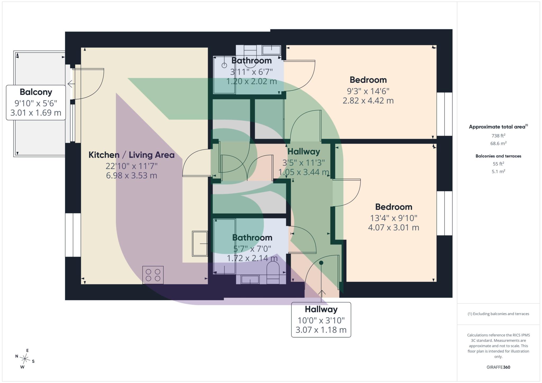 Flat 10, George Avenue, Milton Keynes floorplan