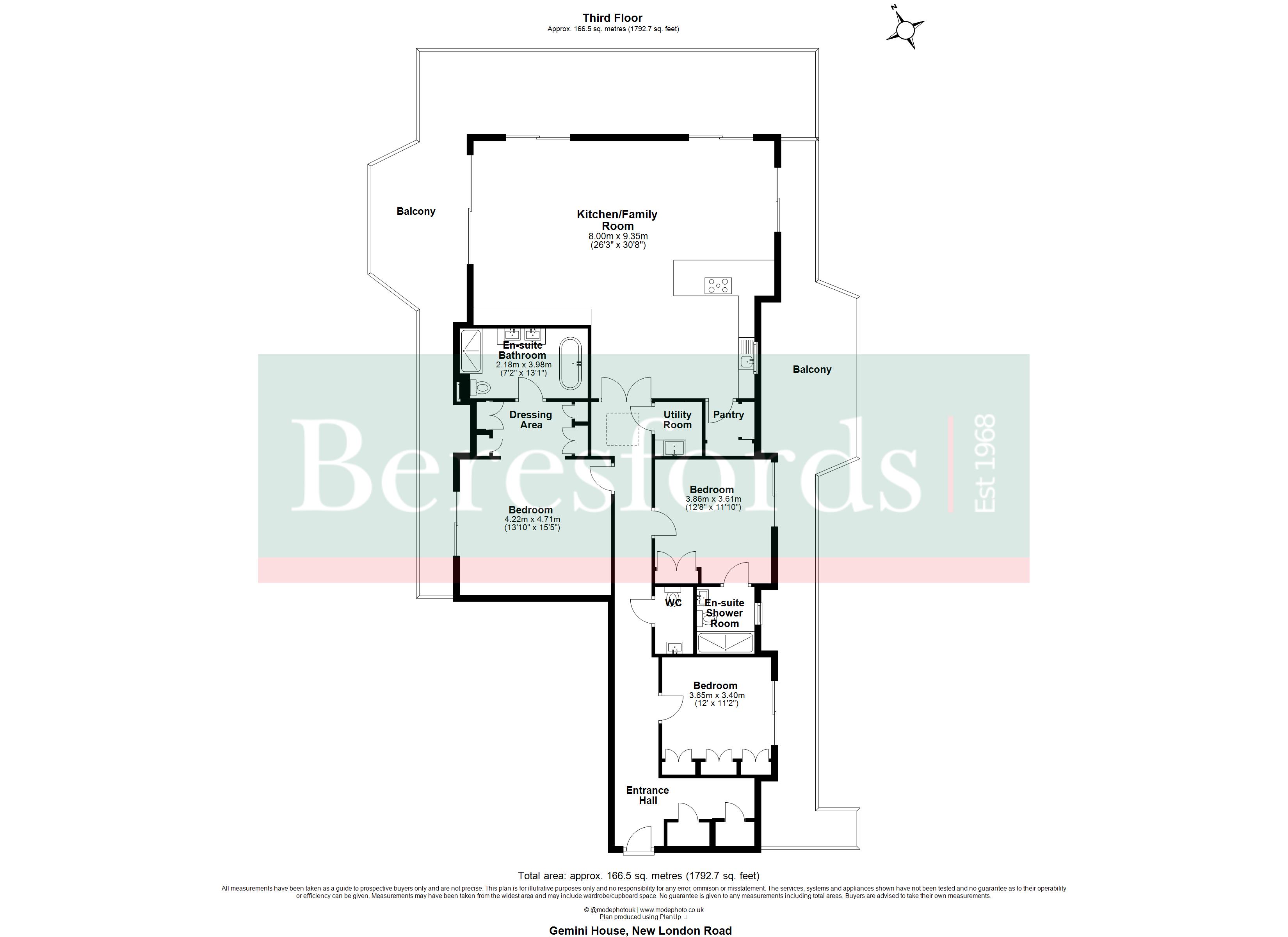 Flat 35, Gemini House, 90, New London Road, Essex floorplan