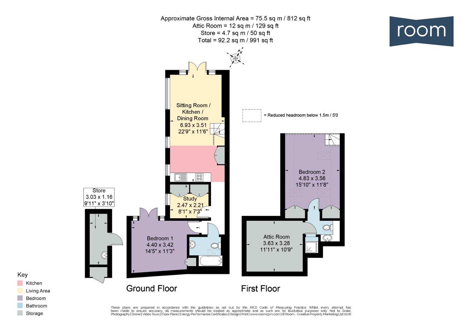 The Retreat, 6, Lambridge Buildings Mews, Bath floorplan