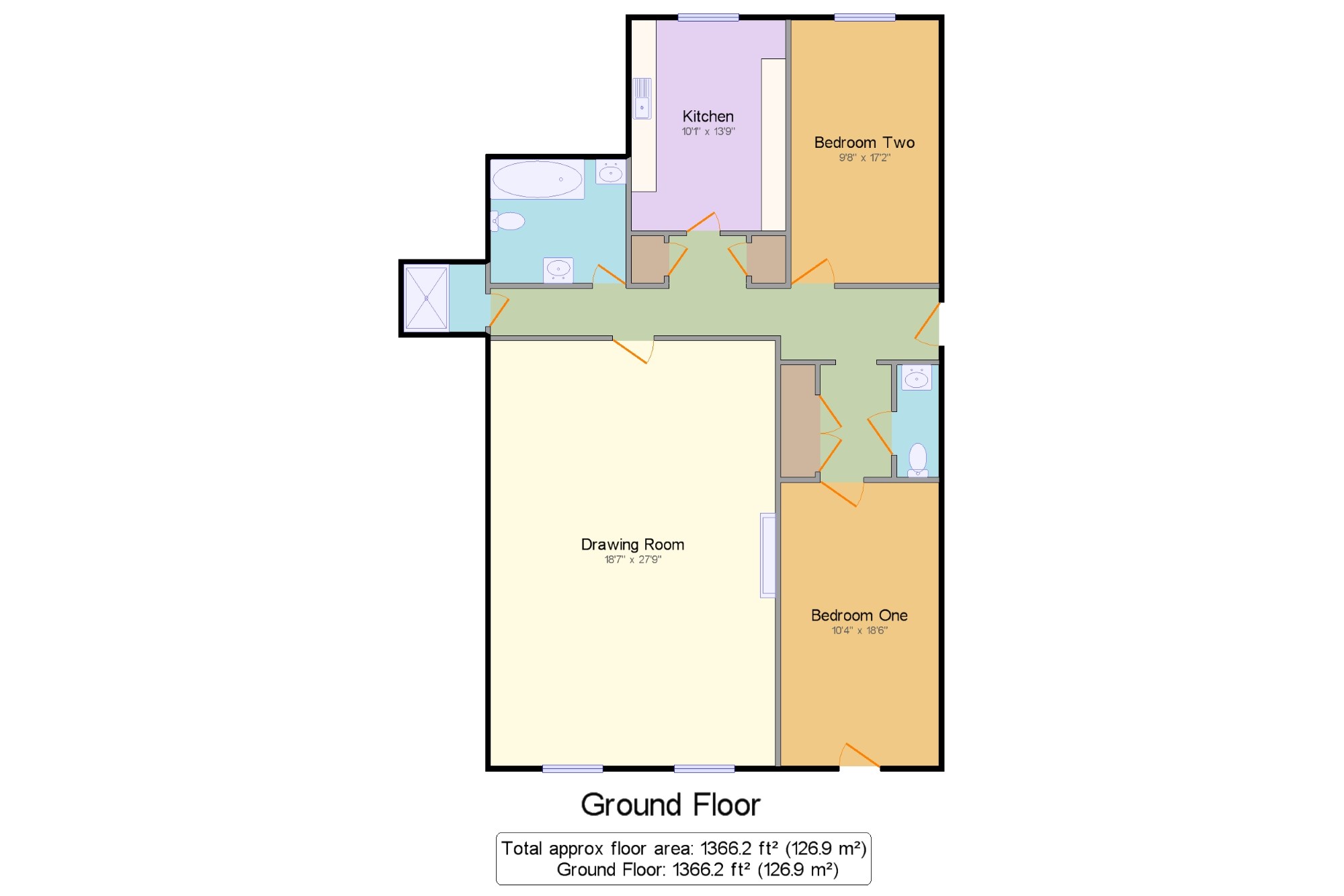 2 Bedrooms Flat for sale in Shernfold Park, Frant, . TN3