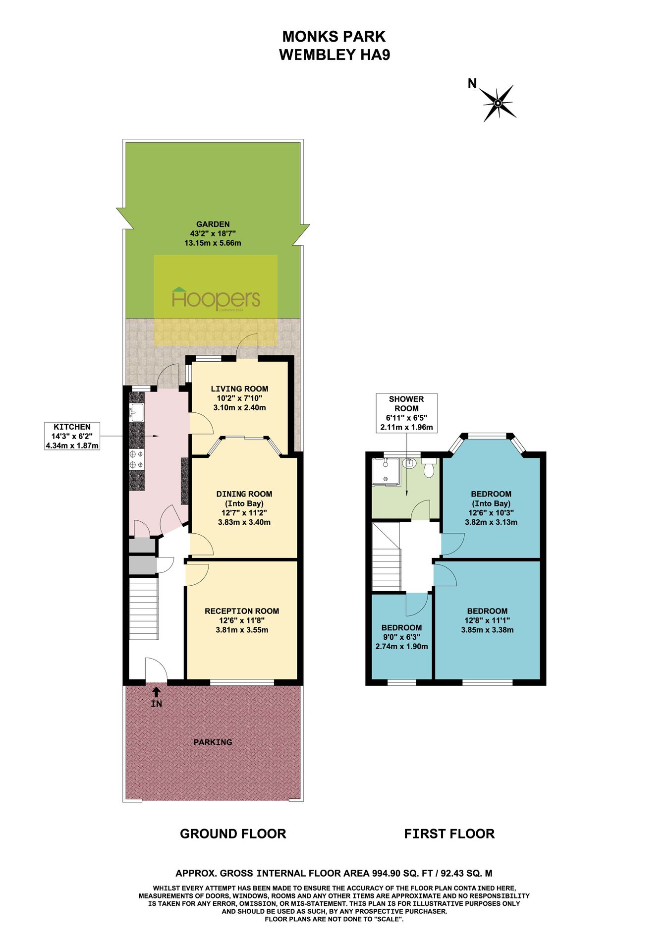 182, Monks Park, Wembley floorplan