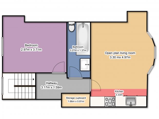 1 Bedrooms Flat to rent in Waterloo Street, Hove BN3