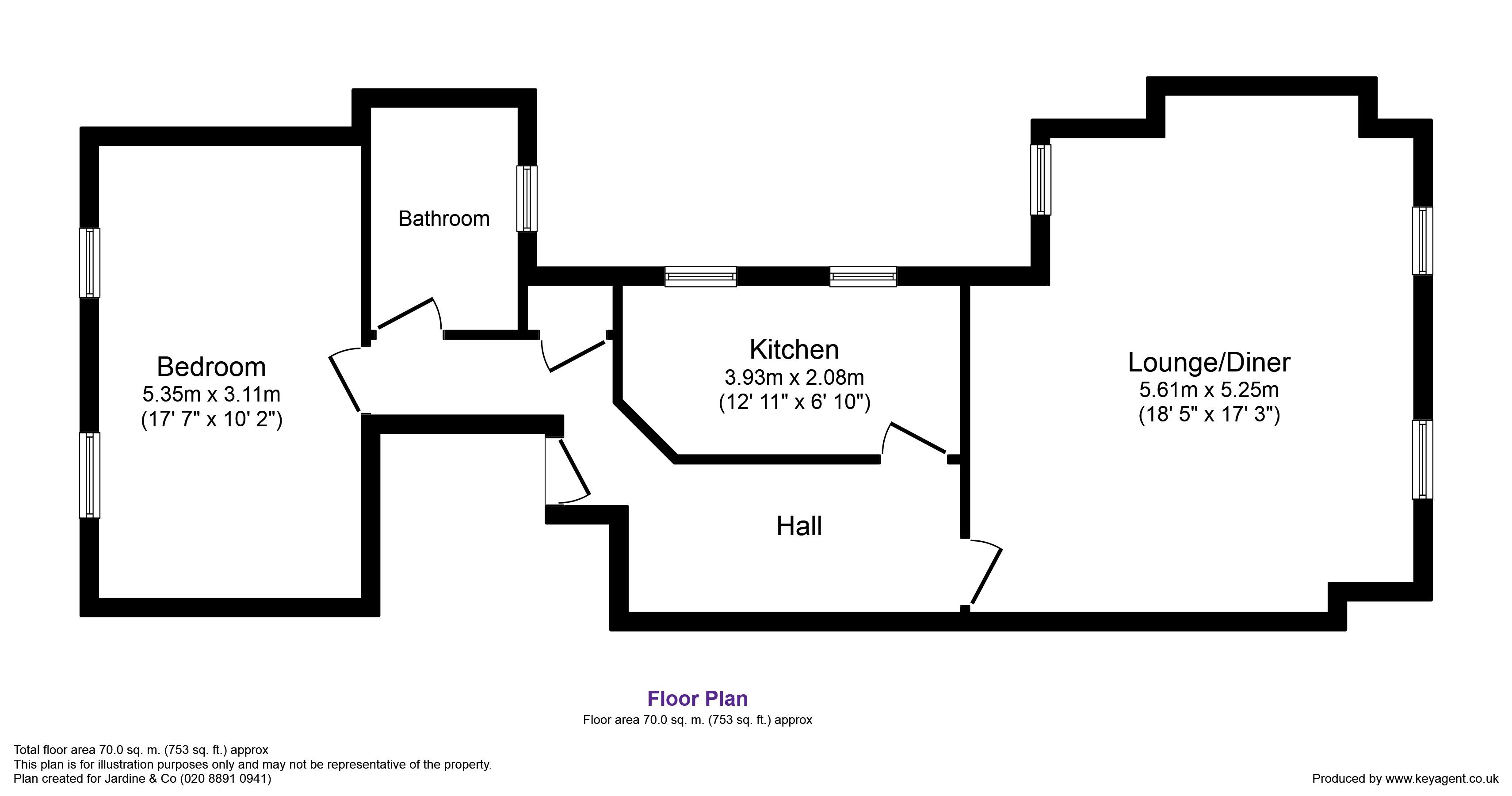 Richmond Road, East Twickenham, Middlesex TW1, 1 bedroom flat to rent