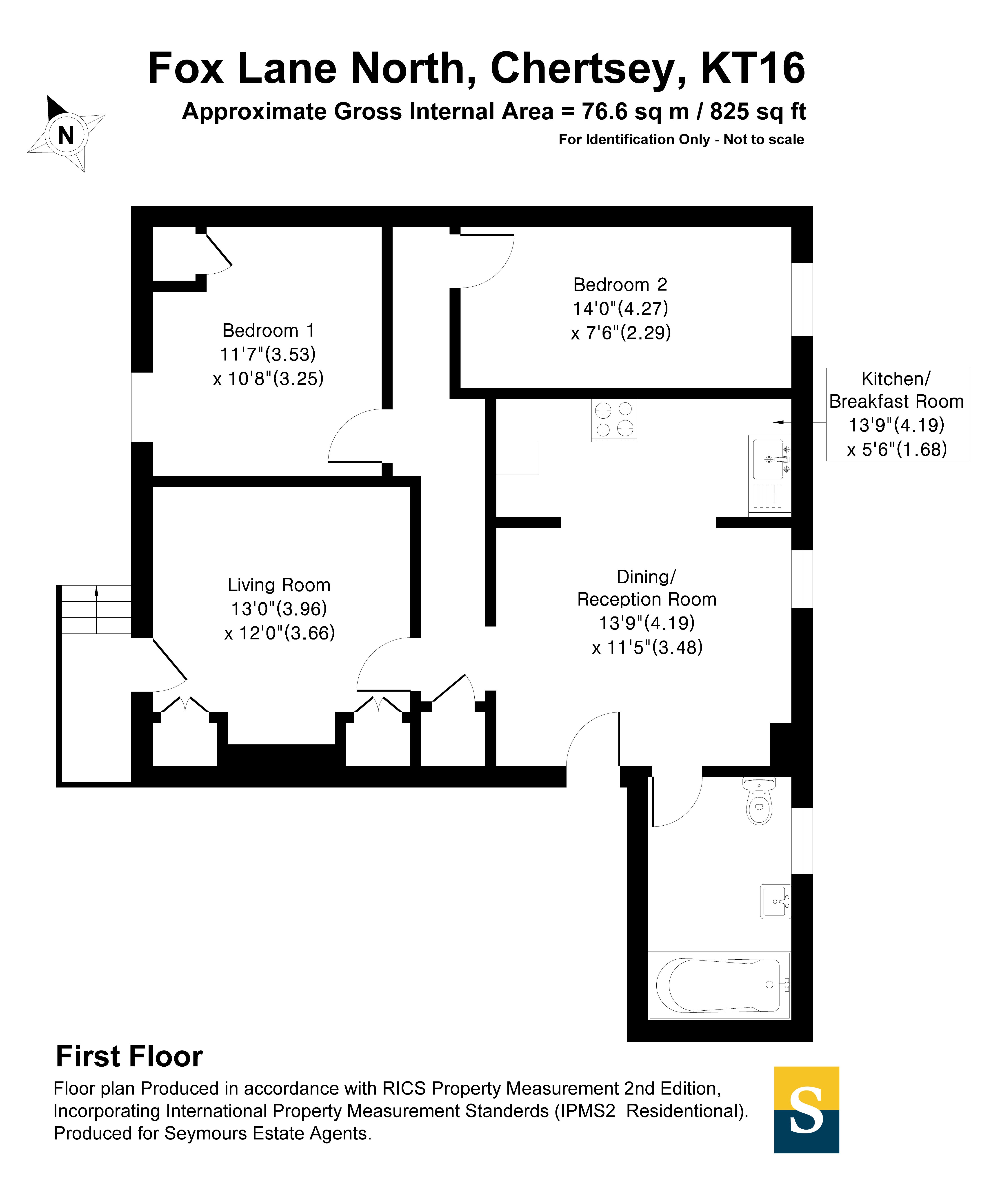 Flat 2, 14,, Fox Lane North, Surrey floorplan