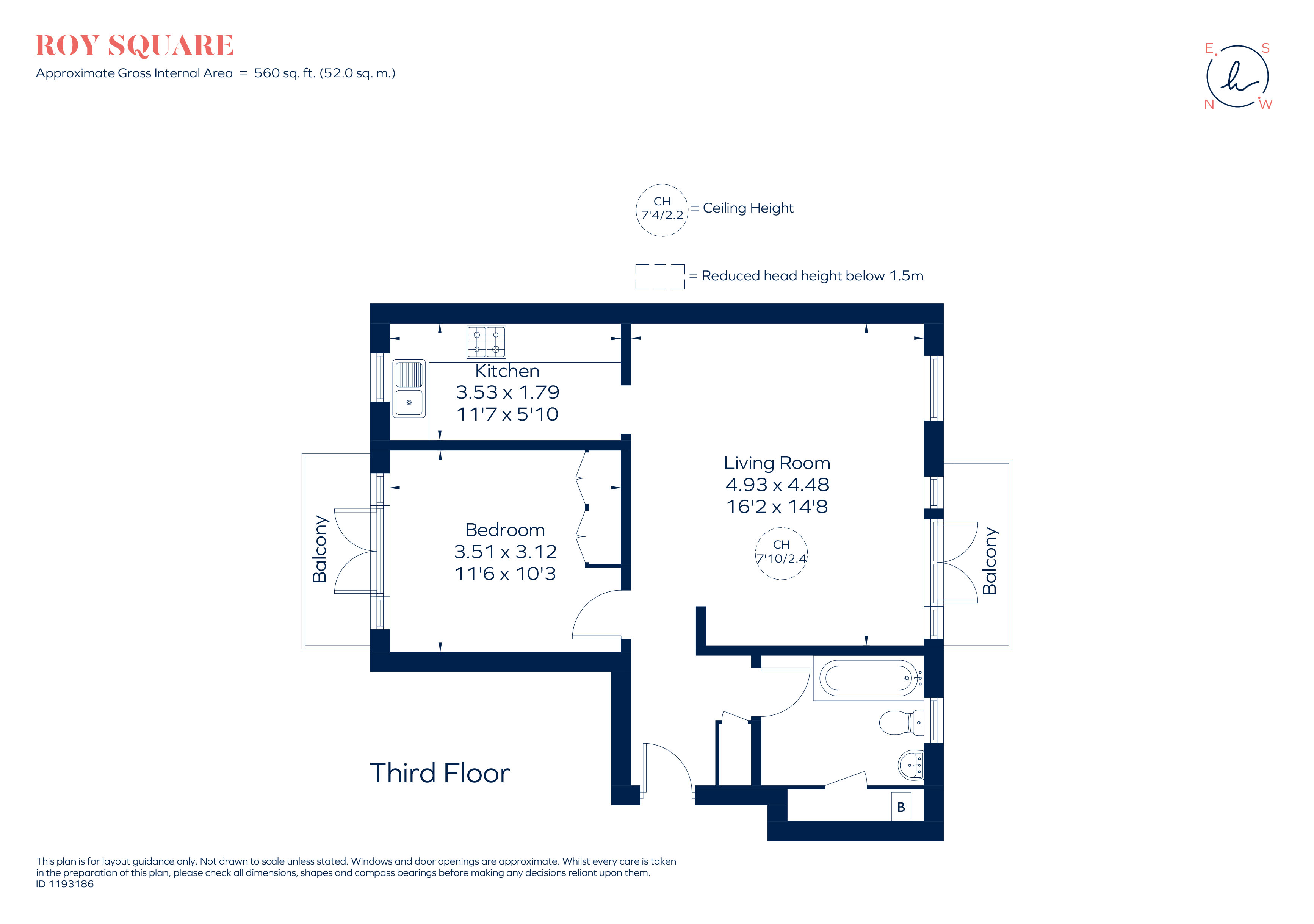 13, Roy Square, London floorplan