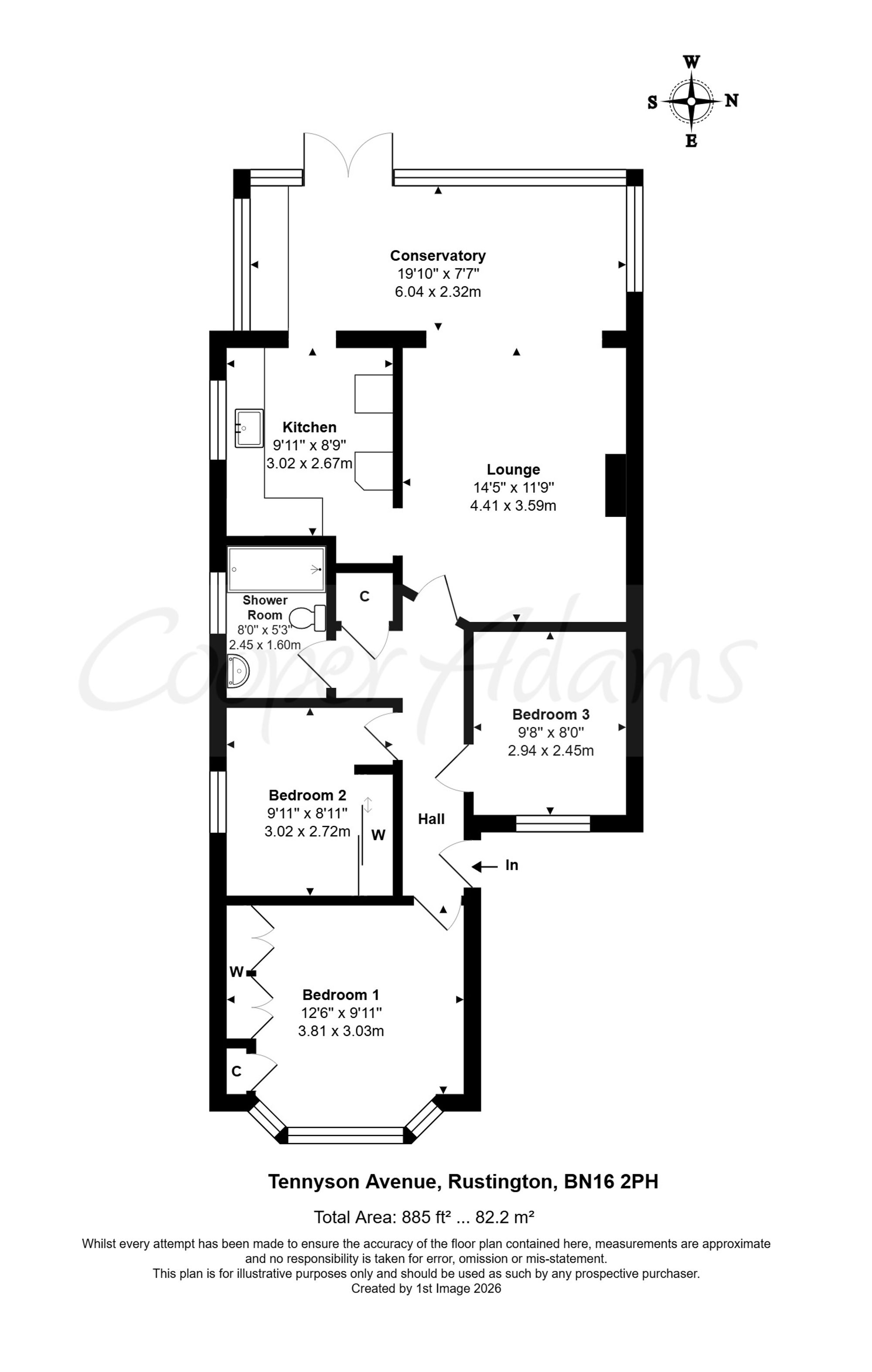 44 Tennyson Avenue, Littlehampton floorplan