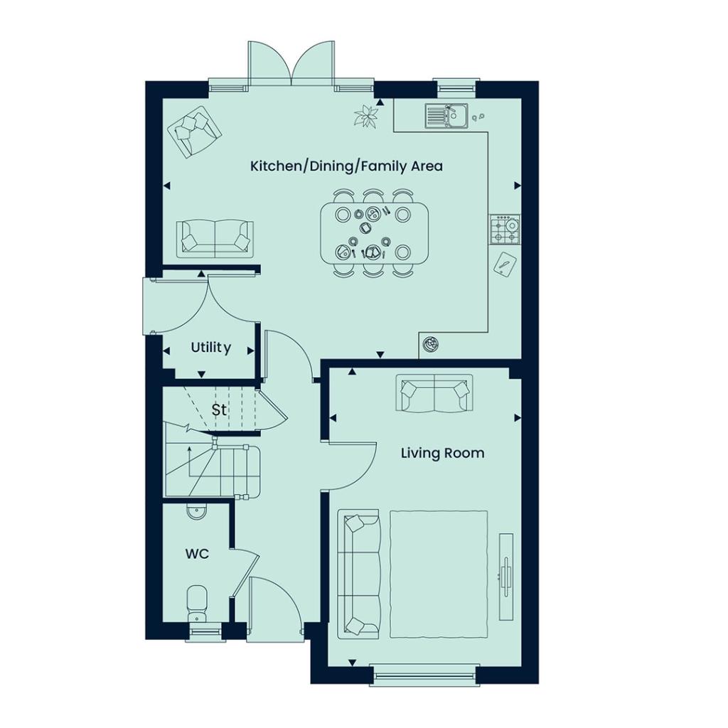 56, Exeter Road, South Molton floorplan