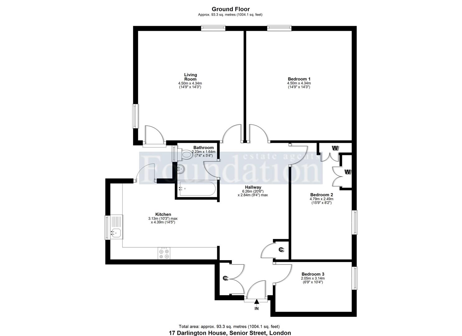 17, Dartington House, London floorplan
