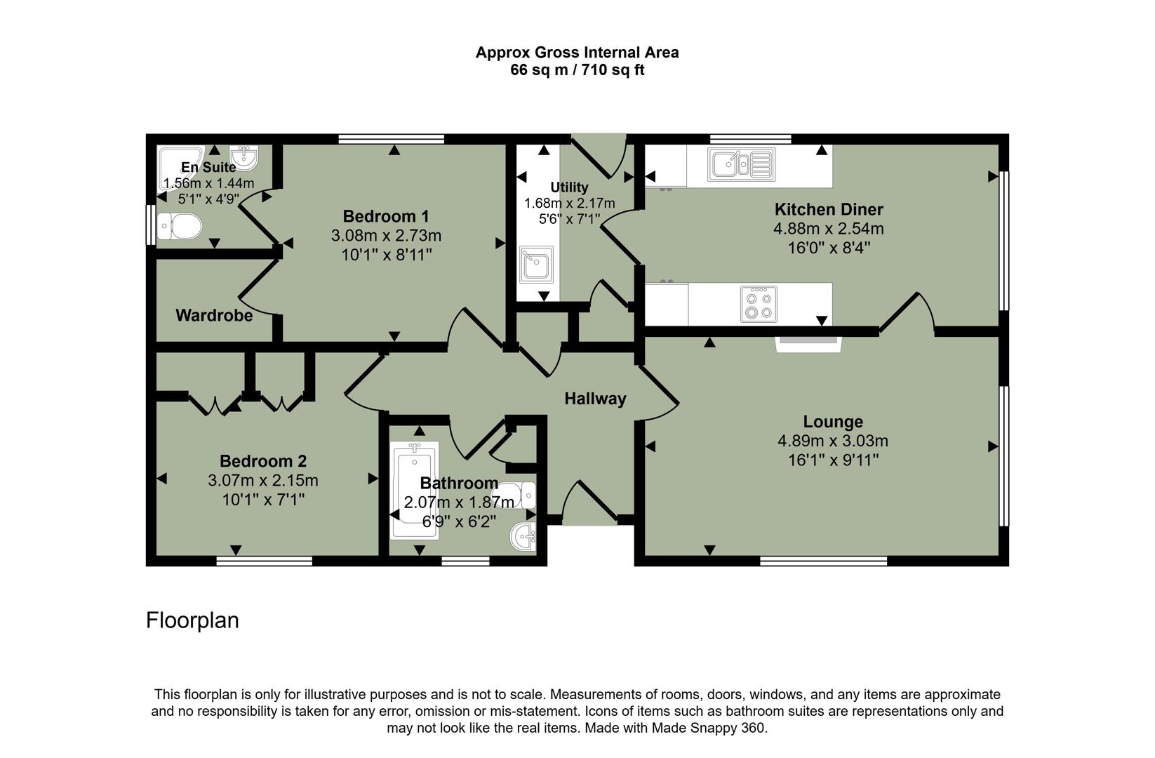 14, Queens Drive, Cardiff floorplan
