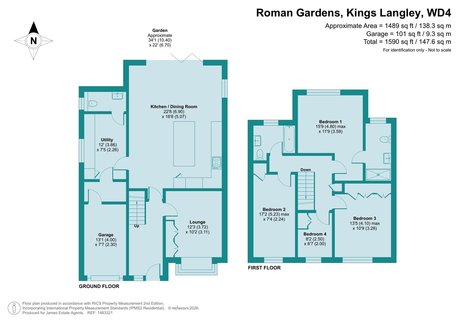 34, Roman Gardens, Kings Langley floorplan