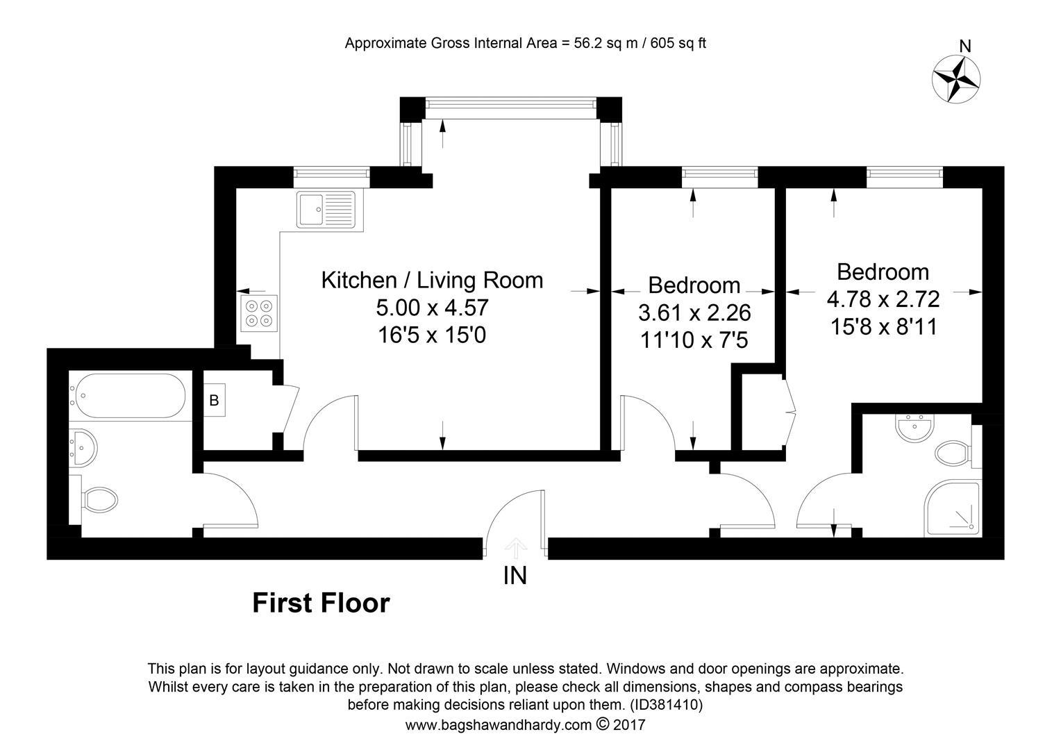 Flat 22, Tanner House, Challenge Court, Leatherhead floorplan