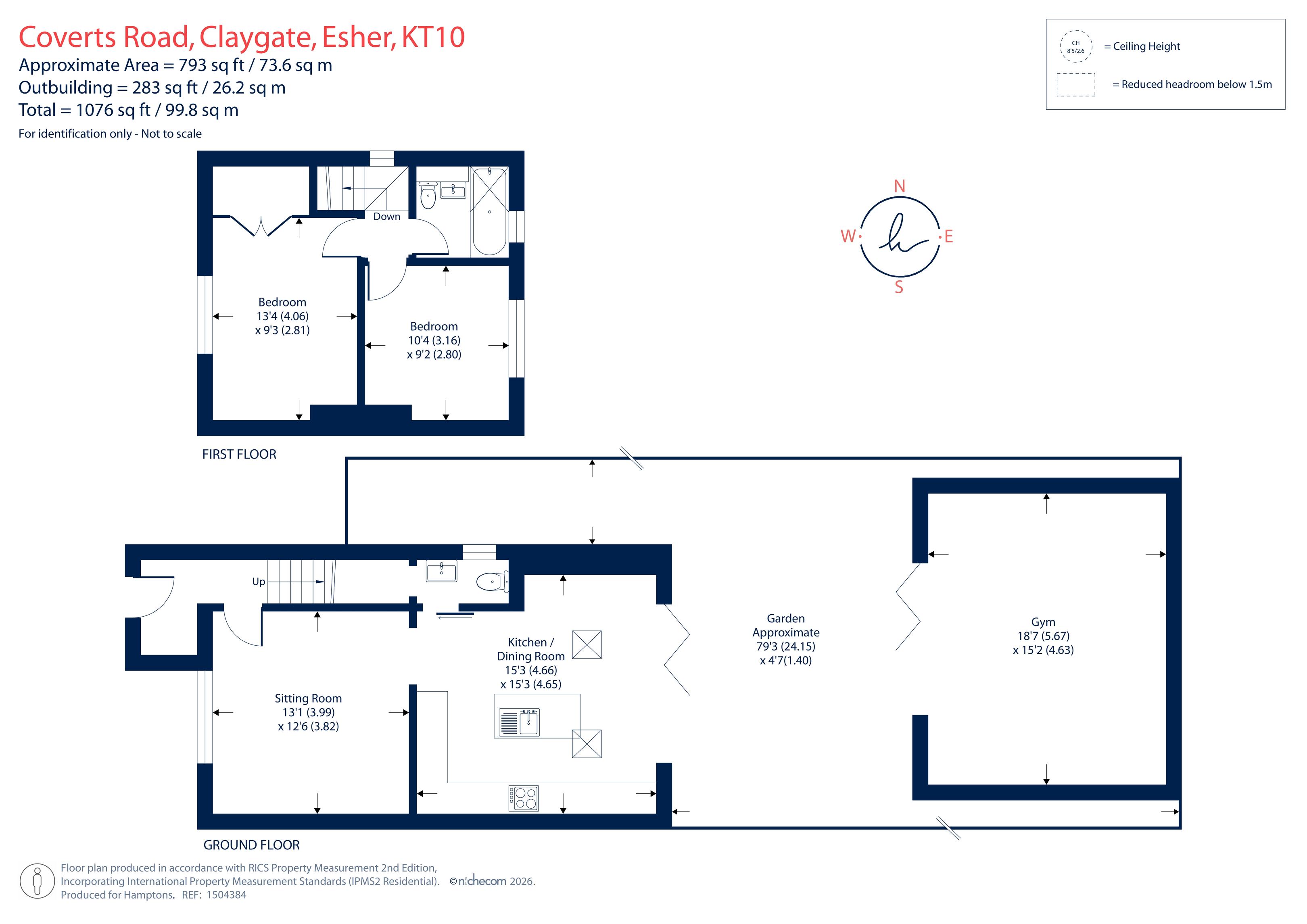 97, Coverts Road, Esher floorplan