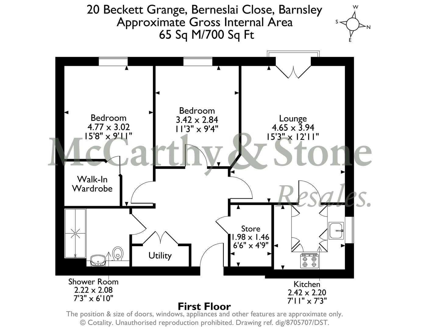 20 Beckett Grange, Berneslai Close, Barnsley floorplan