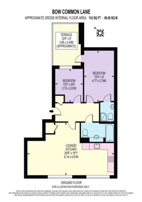 2 Bedrooms Flat for sale in Bow Common Lane, London E3