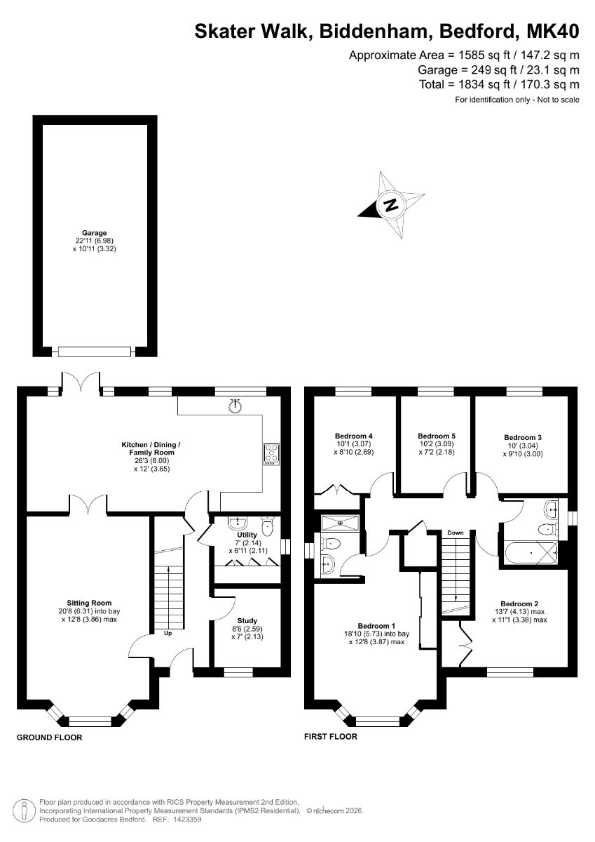 1 Skater Walk, Bedford floorplan