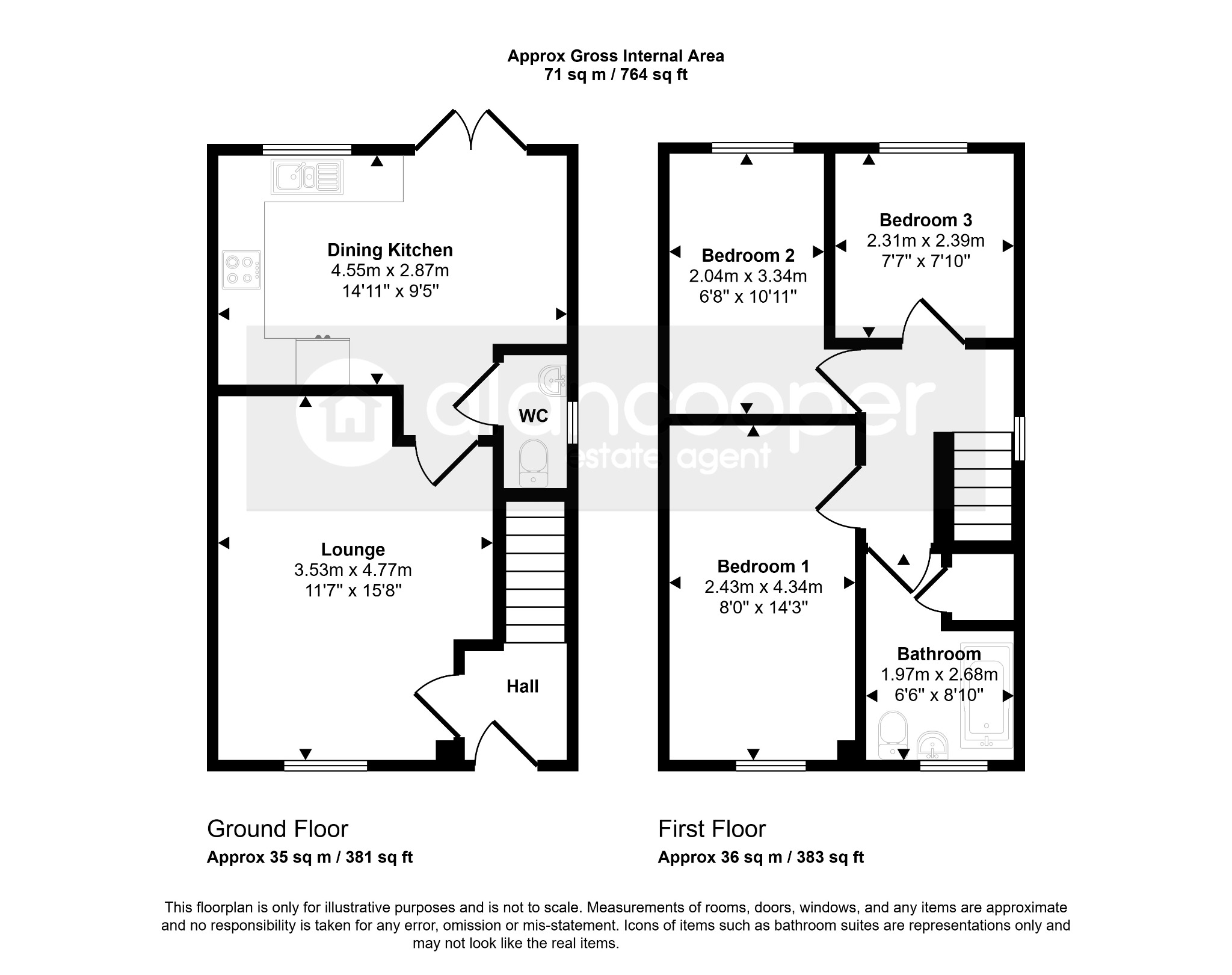 1, Ryelands Crescent, Nuneaton floorplan