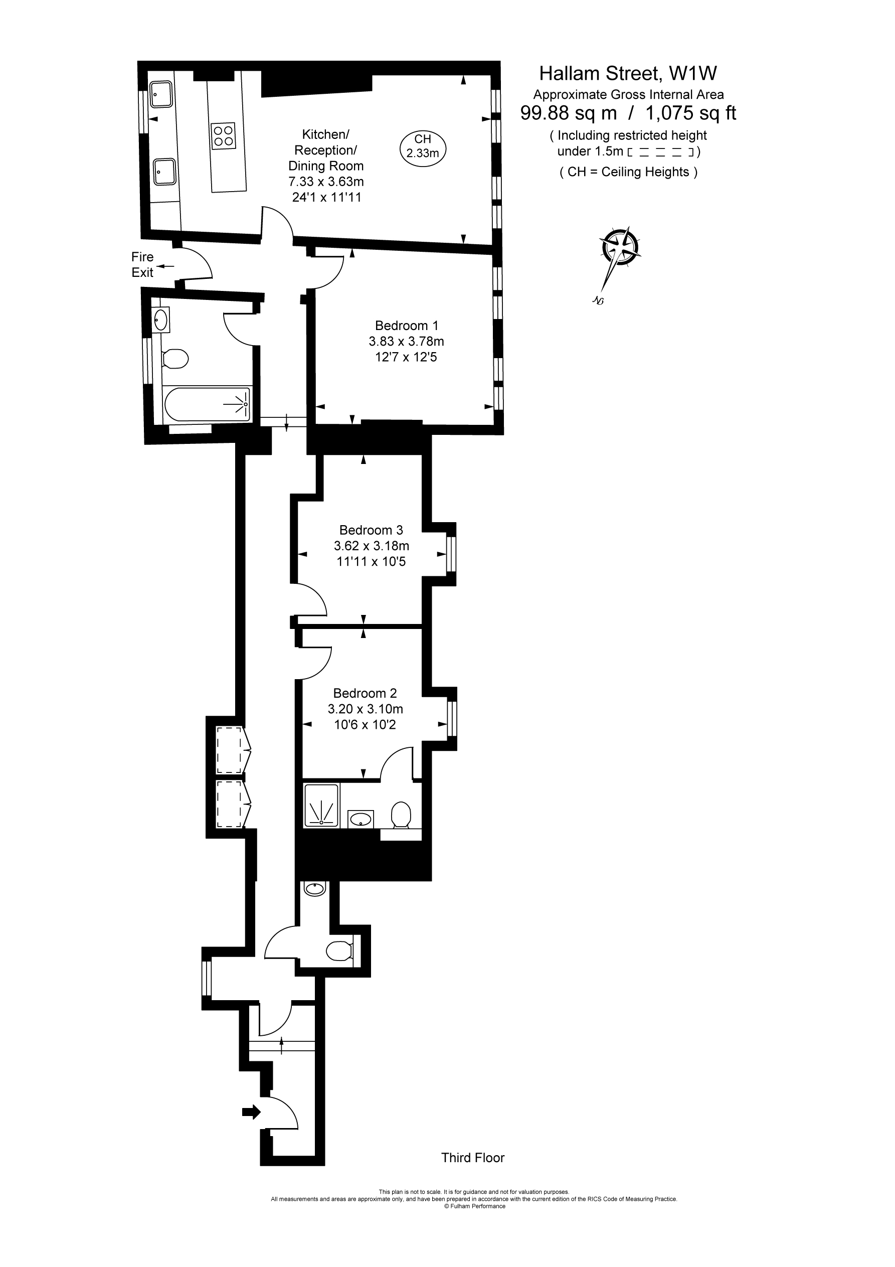 Flat 4, 36-40, Hallam Street, London floorplan