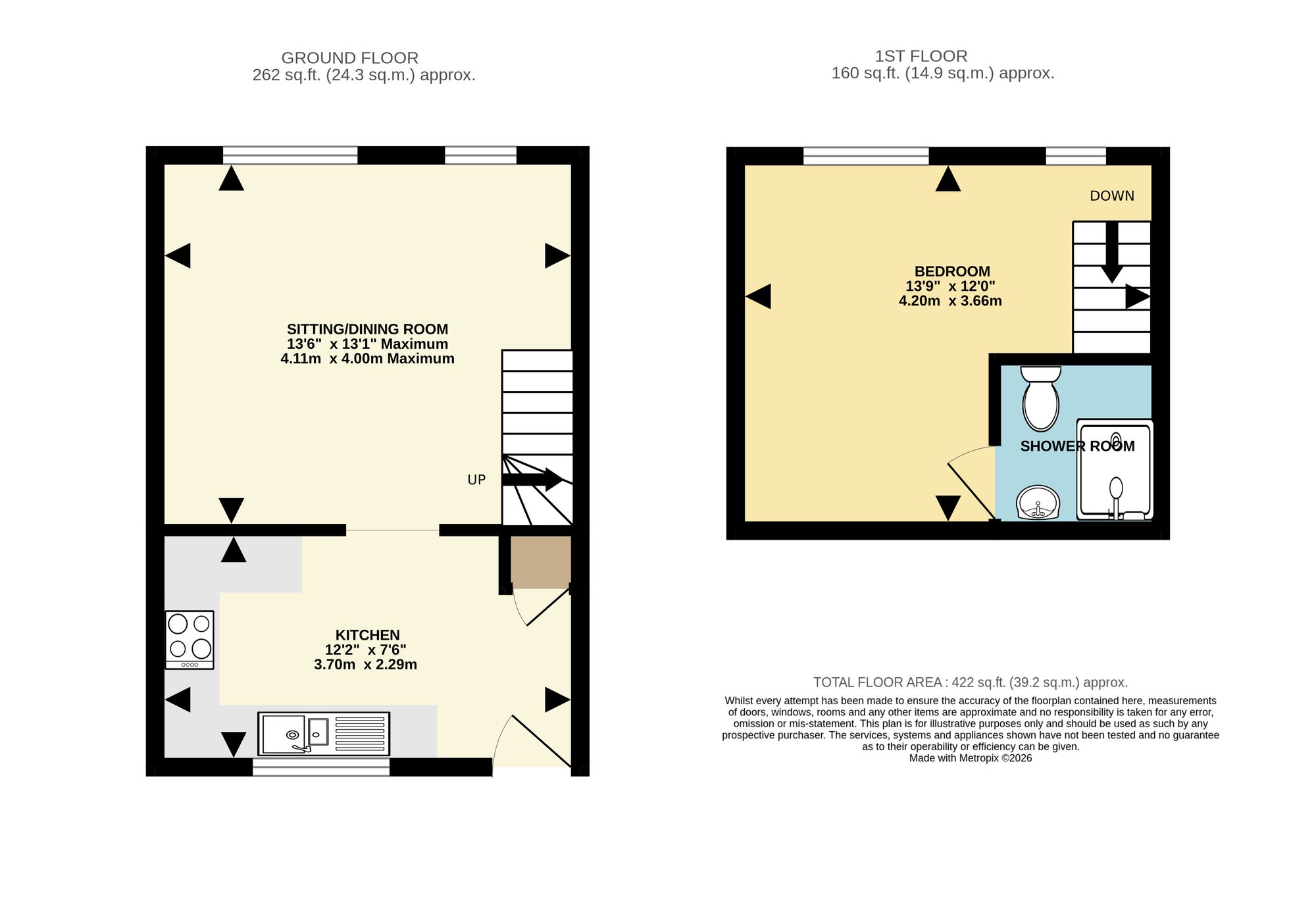 The Cottage (rear of nine), Babbacombe Road, Torquay floorplan
